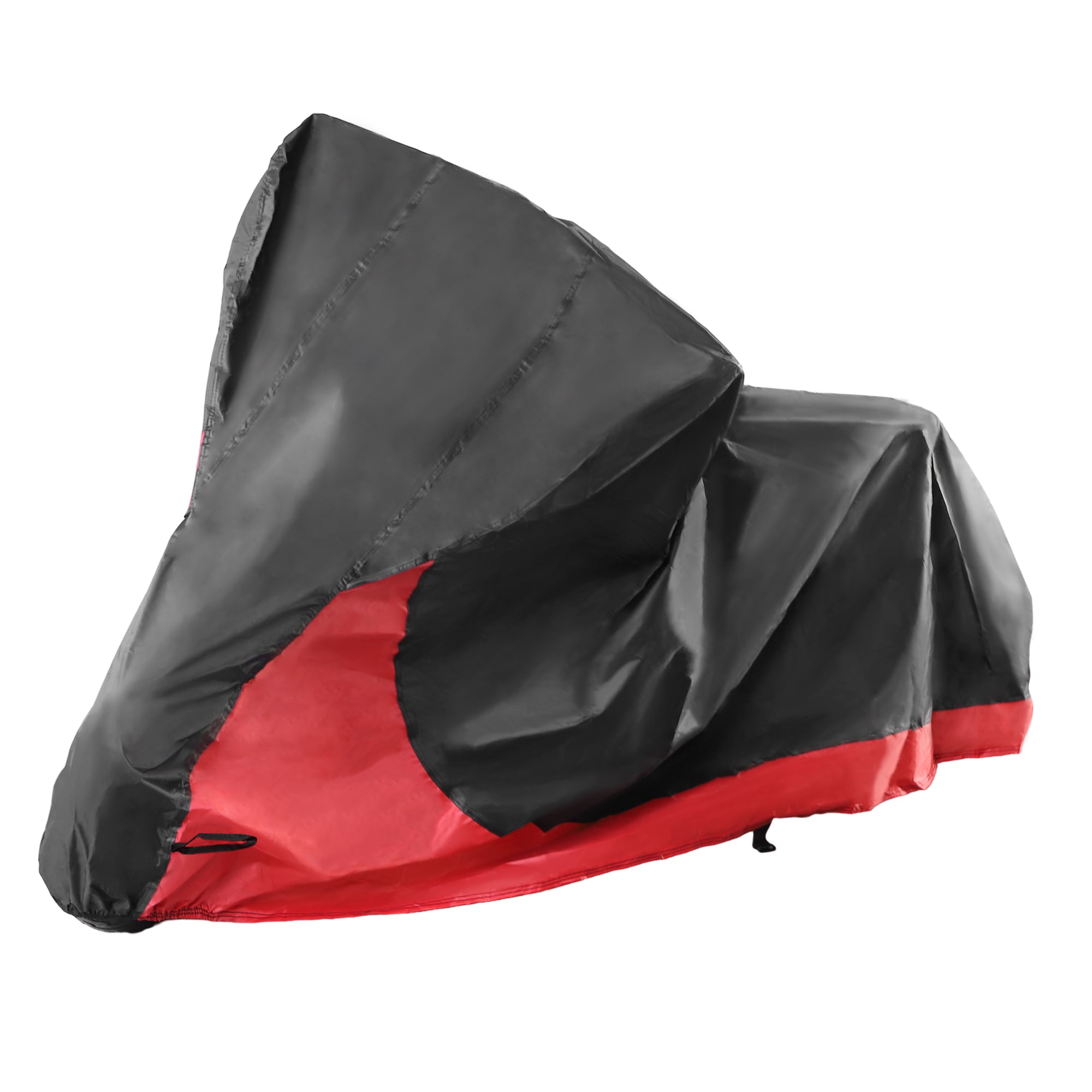 Unique Bargains 2 in 1 Motorcycle Cover Waterproof Covers Rain Dust Protector for Harley Street Glide FLHX Road Glide FLTRX 1250 Sportster S Touring Models Black Red XXL