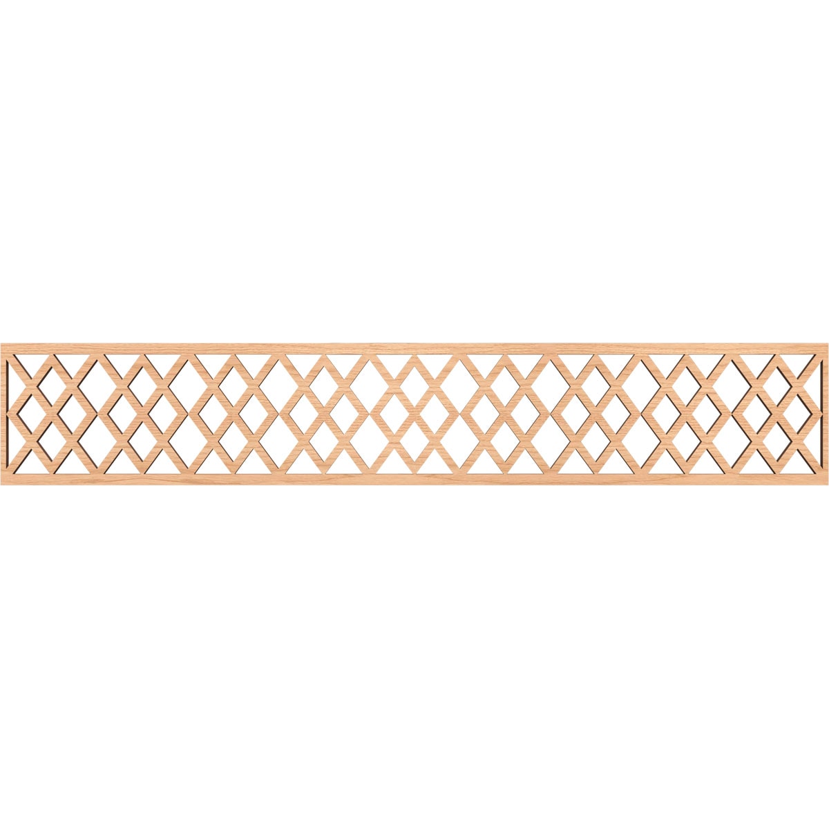 Ekena Millwork MLDB08X46HADHI Hadley Fretwork Flat Trim 8-in x 3.89-ft Hickory Brown Unfinished 2156619 Pierced Wall Panel Moulding