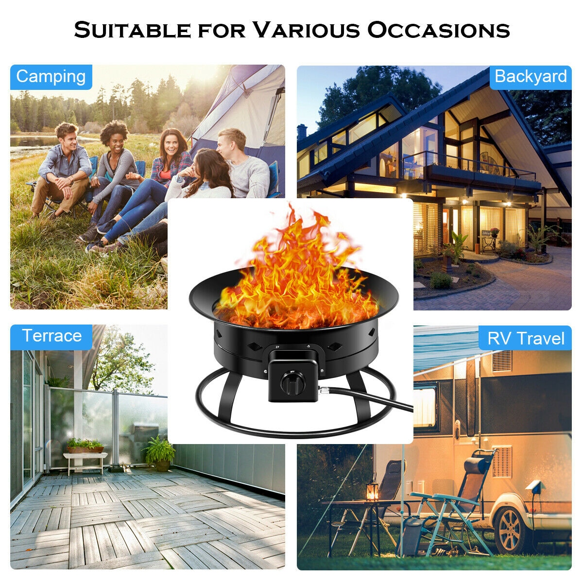  2FP-390 Outdoor-Gas-Firepits - View #3
