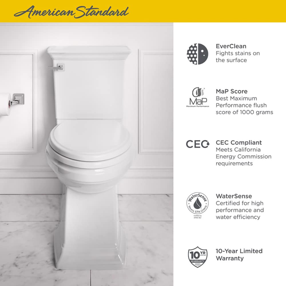 White Elongated Free Standing High Efficiency Toilet with Seat