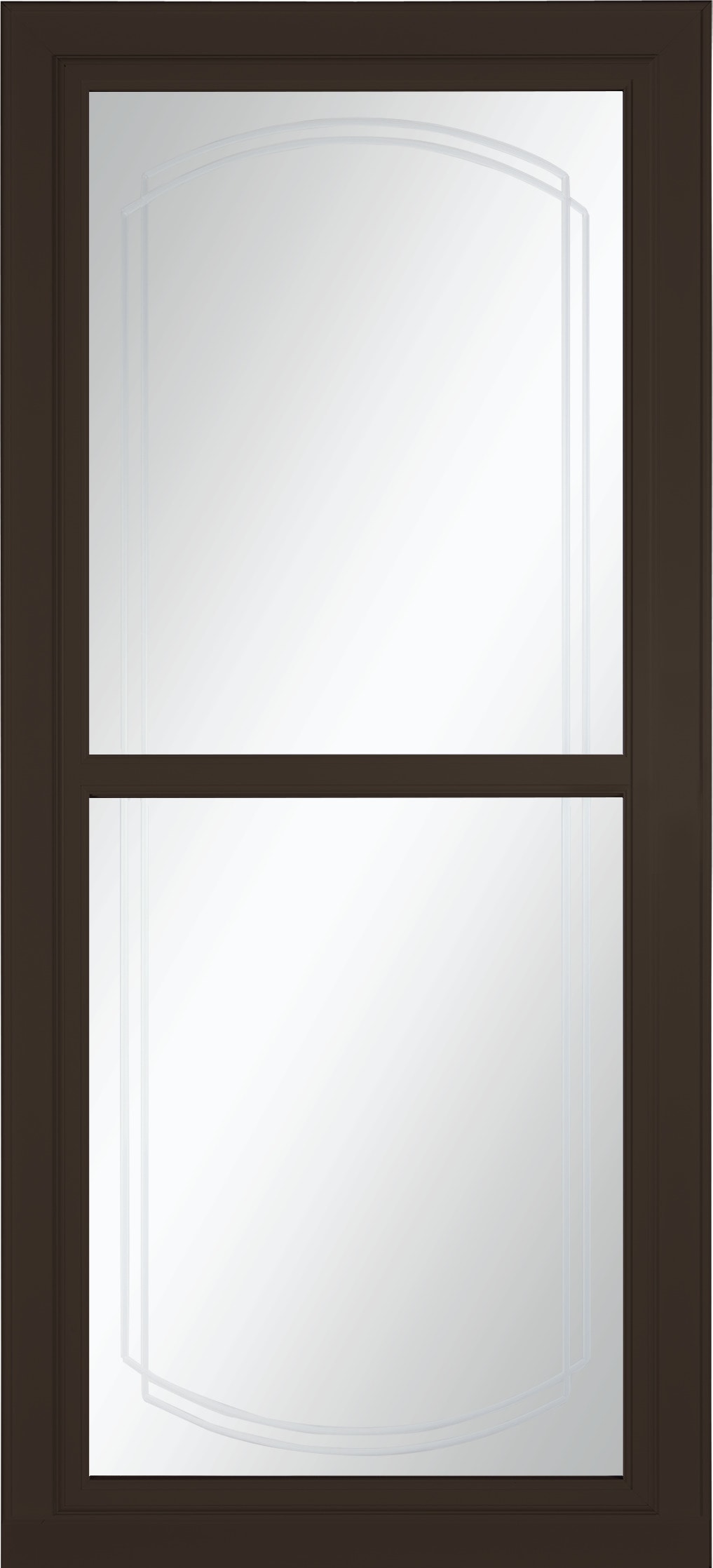 Tradewinds Selection 36-in x 81-in Elk Full-view Retractable Screen Aluminum Storm Door in Brown | - LARSON 14614042