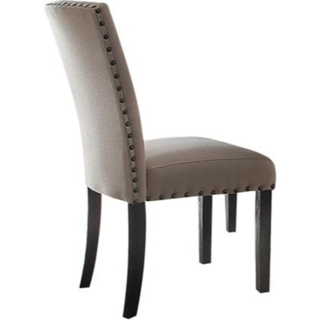 Benzara Set of 2 Contemporary/Modern Upholstered Side Chair (Wood Frame ...