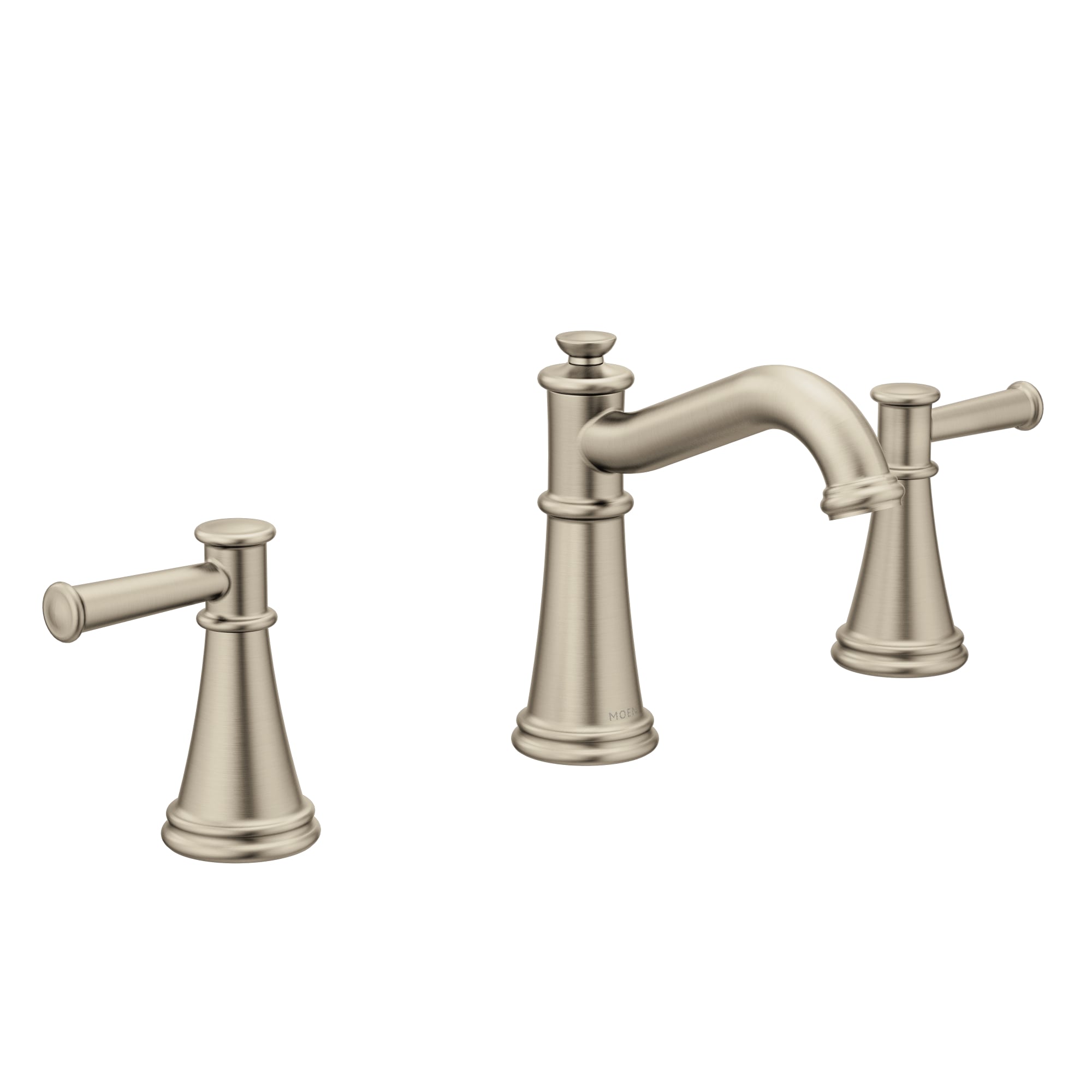 Moen T6405BN Belfield Brushed Nickel Widespread 2-handle WaterSense Low-arc Commercial/Residential Handle Bathroom Sink Faucet