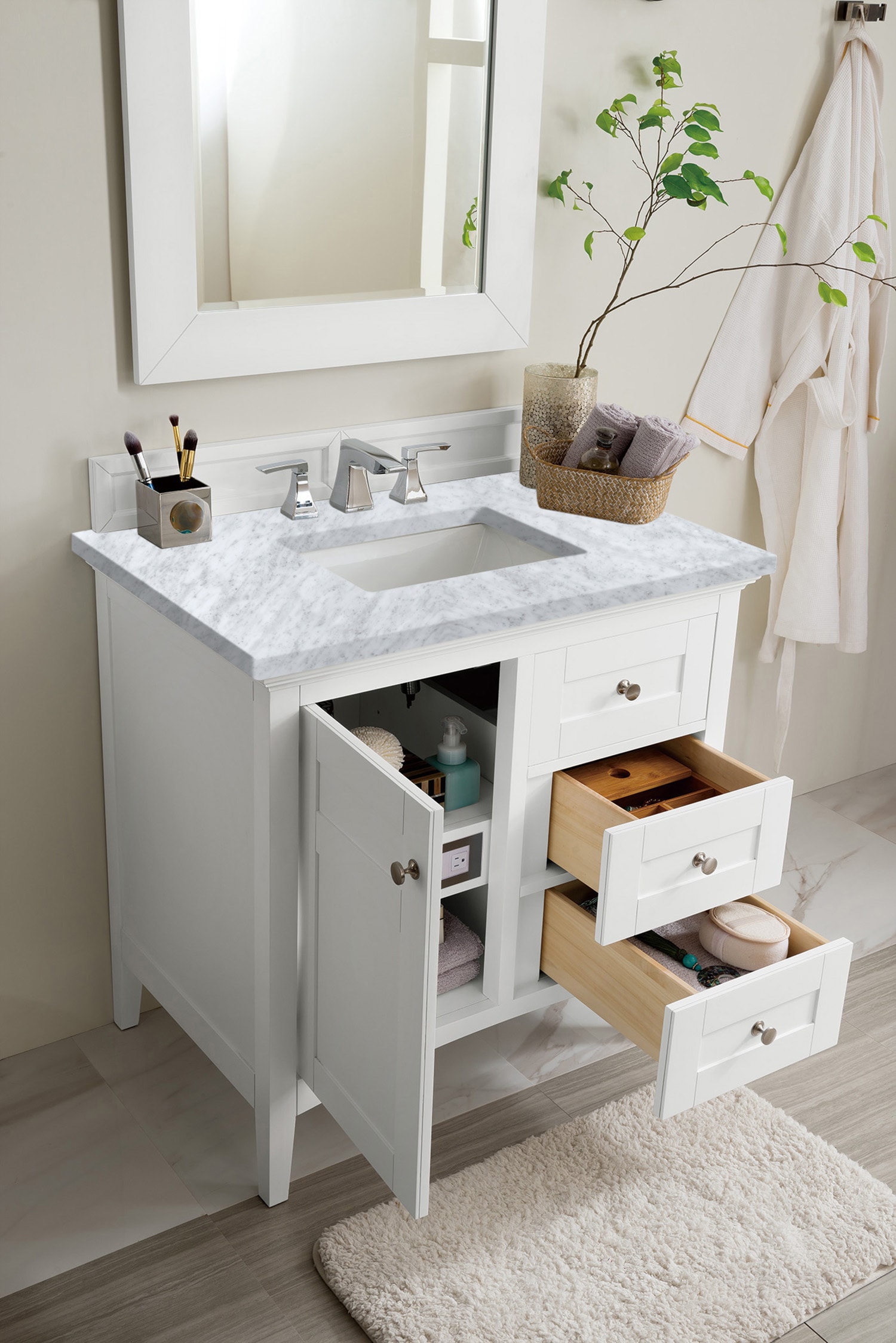 James Martin Vanities 527-V36-BW-3CAR Bath-Vanity-Combo - View #4