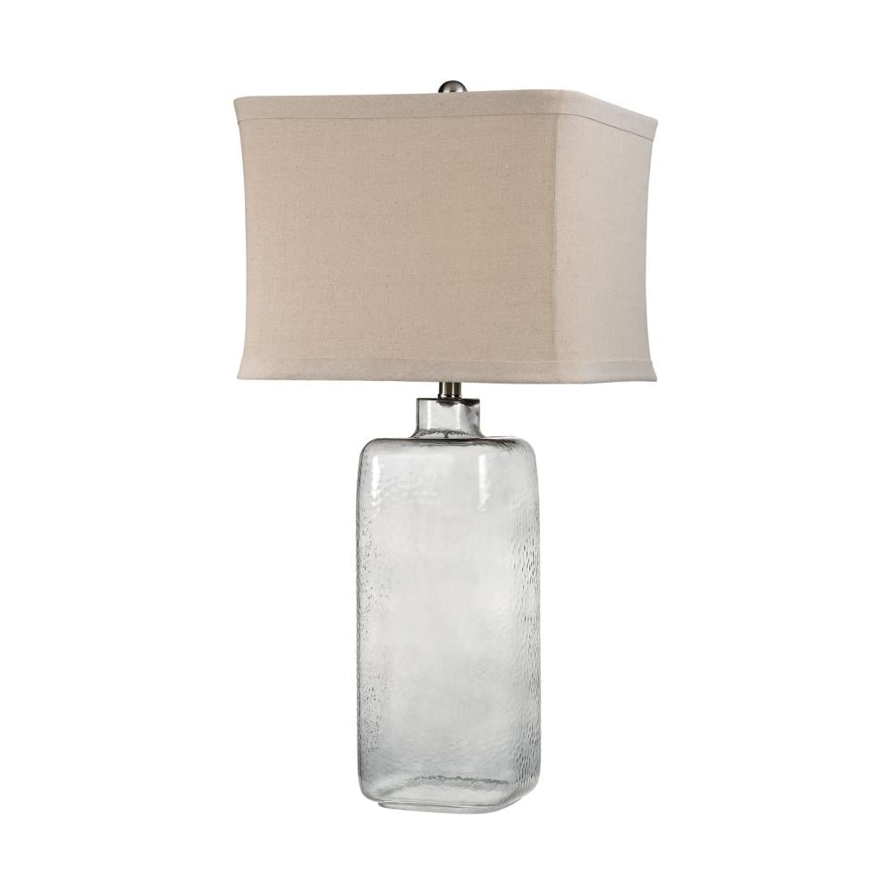 textured smoked glass table lamp