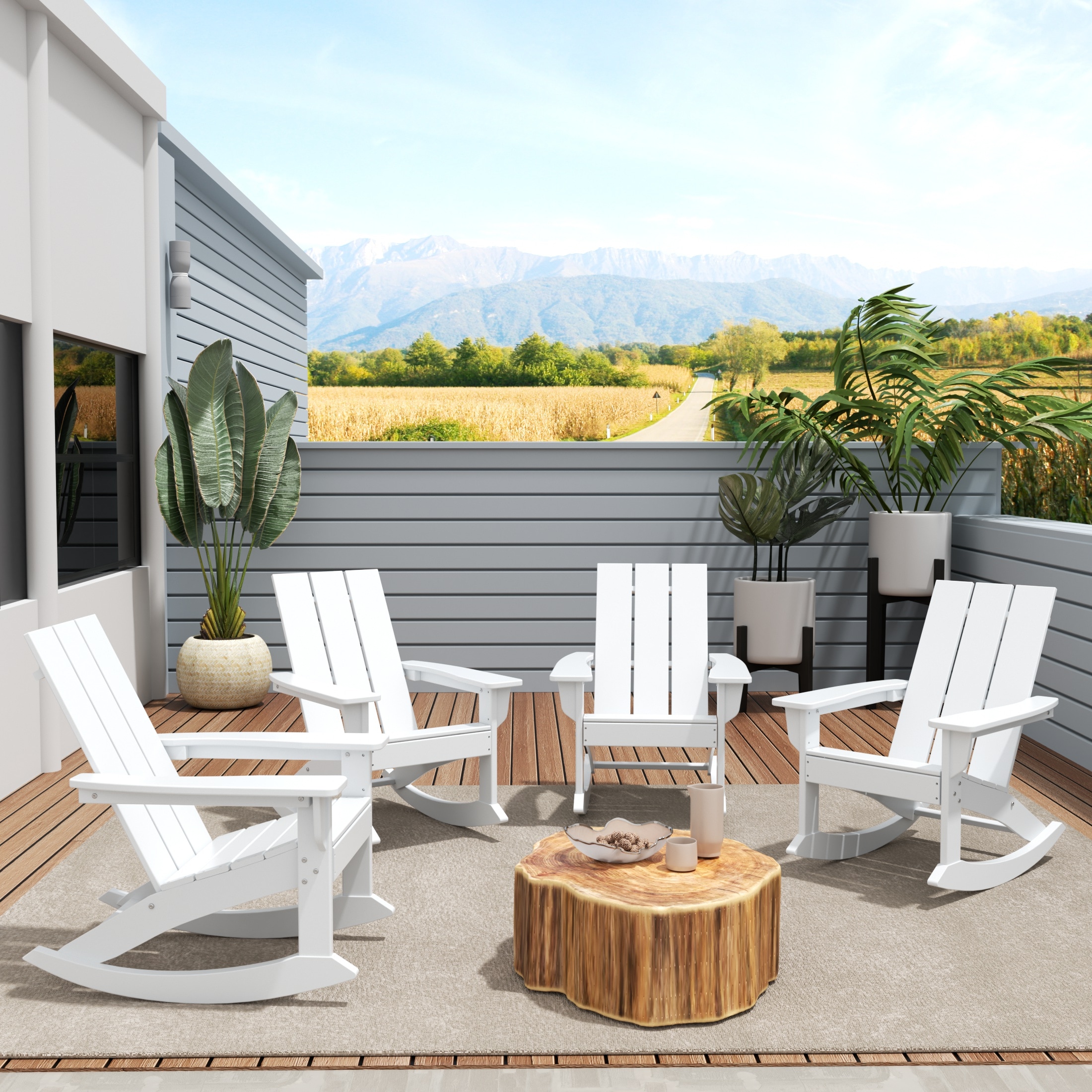 Westin Furniture OP5002-WH-4 Patio-Chairs - View #2