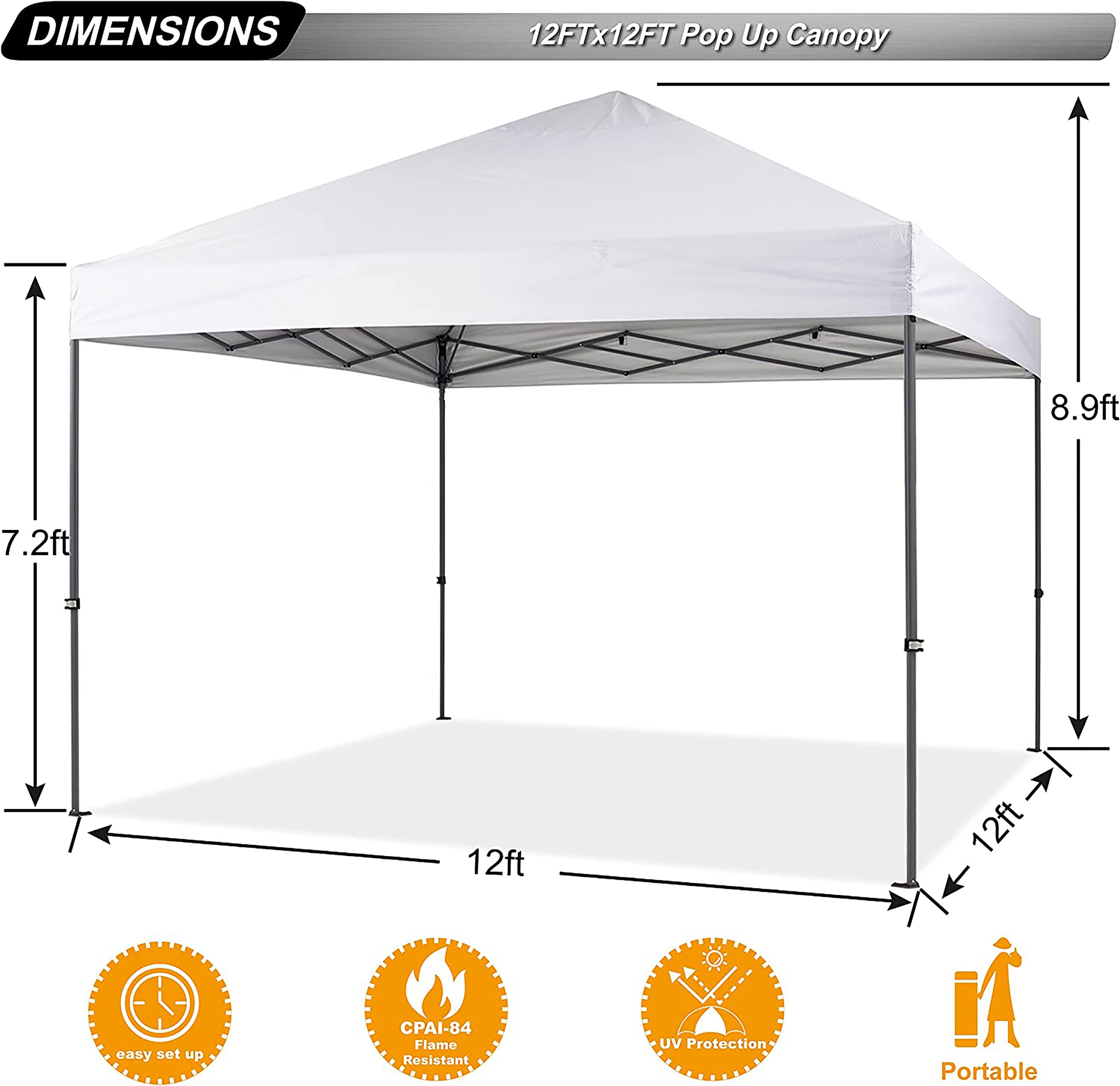 ABCCANOPY 12X12ZXS-WHITE Canopies-Sl - View #4