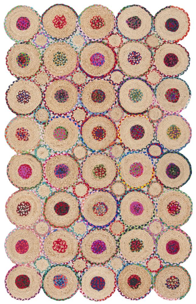 Safavieh CAP306Q-6 Cape Cod Truro 6 x 9 (ft) Jute Red/Natural Rectangular Indoor Abstract Coastal Area rug