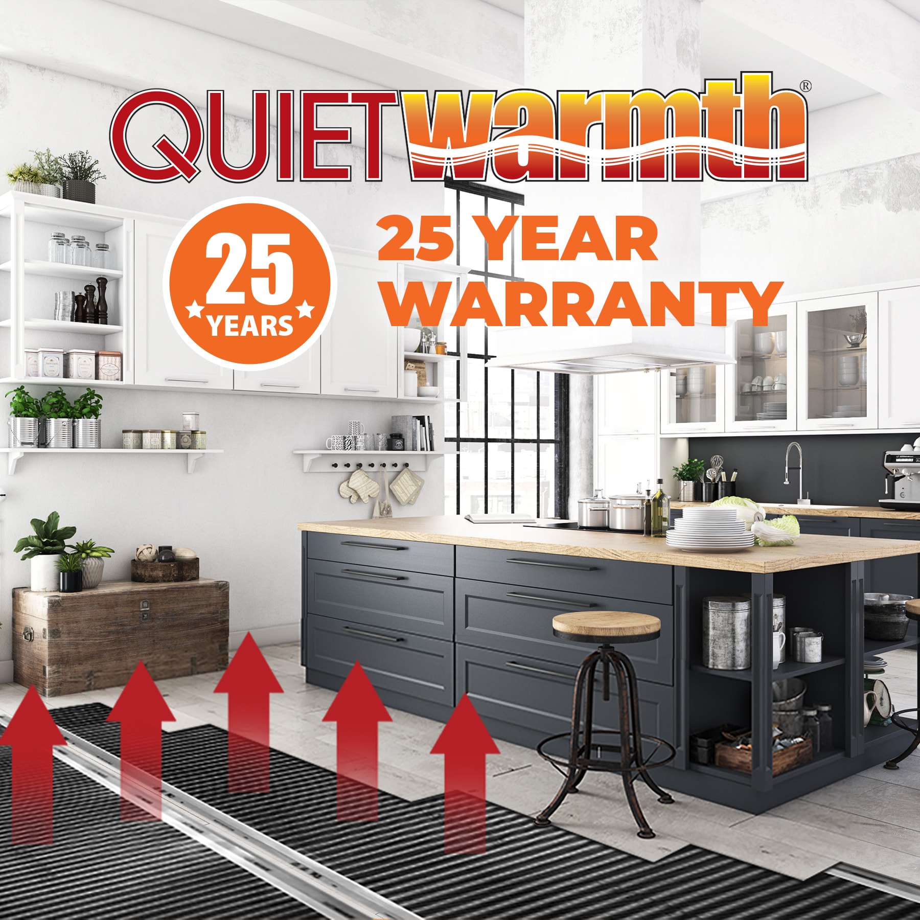 QuietWarmth 3 ft. x 25 ft. 240-Volt Radiant Floor selling Heating System (75 sq ft)