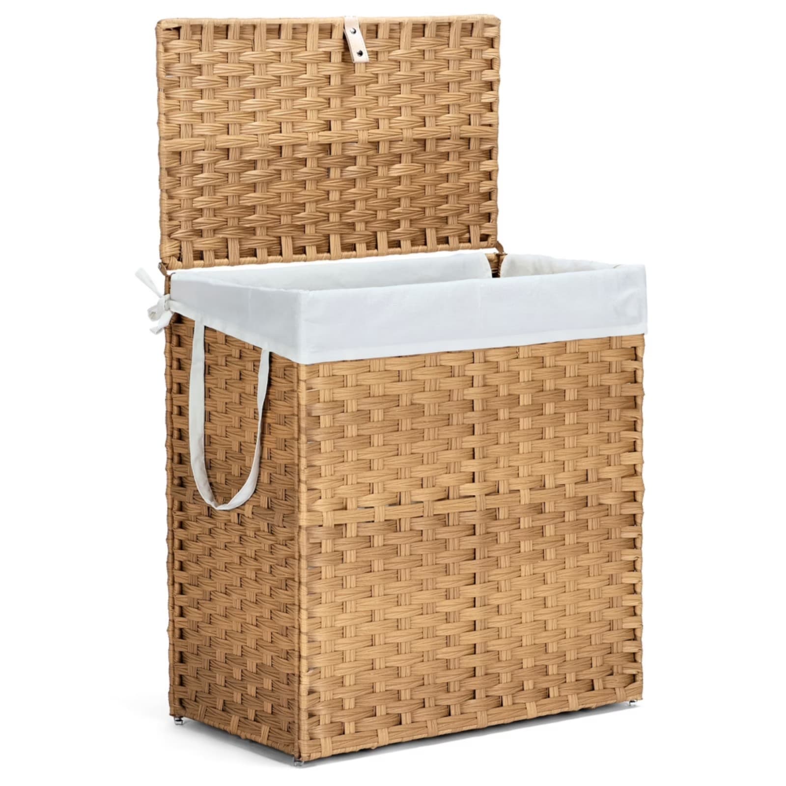 GlasFlength 110L Laundry Hamper with Lid and Removable Liner for Bathroom or Bedroom