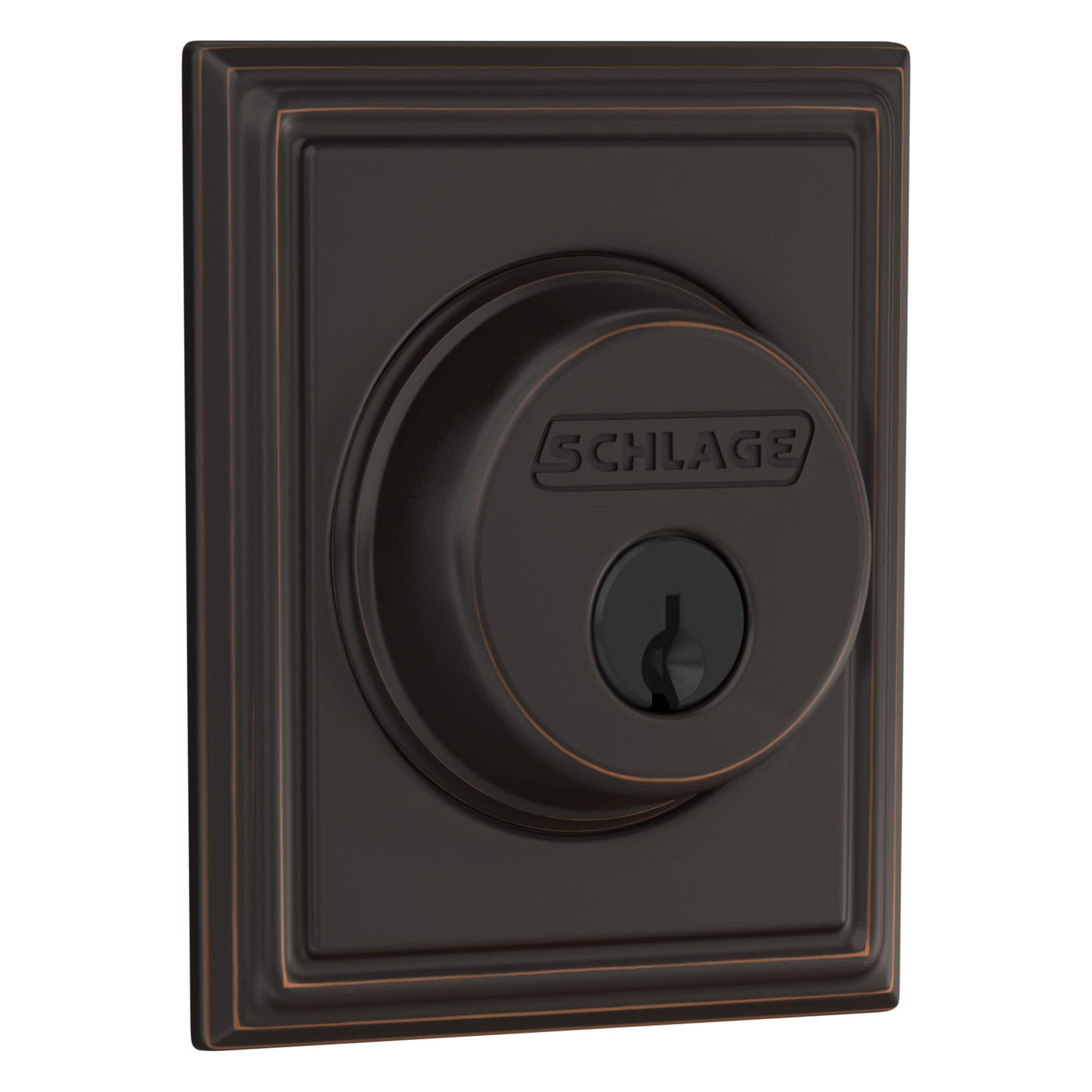 Schlage Single Cylinder Aged Bronze Single Cylinder Deadbolt LOCK B60 N ...