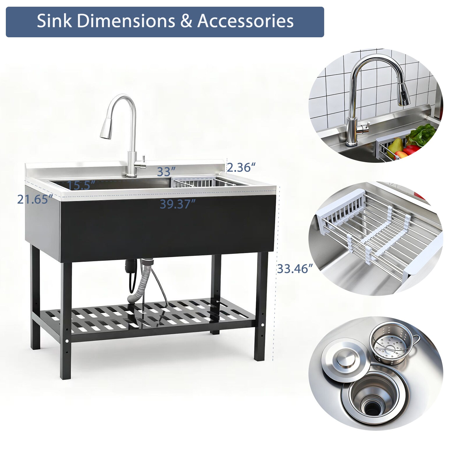 Lordear LD-SYSC3 Laundry-Tubs-Utility-Sinks - View #7
