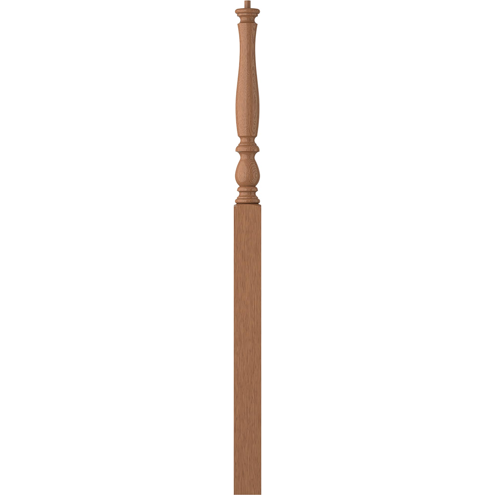 L.J. Smith Stair Systems LJP-3915-WO Harbor 3.25-in x 58-in Unfinished White oak Intermediate Stair Newel Post