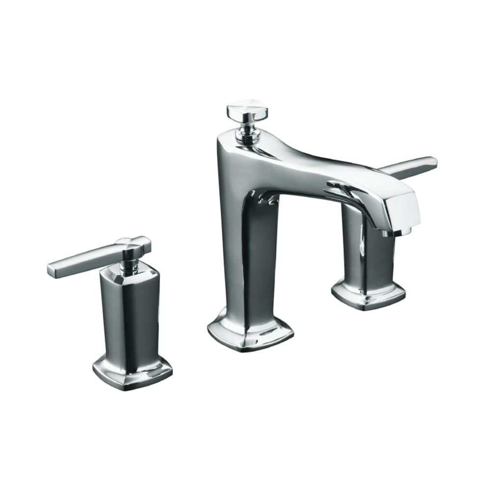 KOHLER T16237-4-CP Margaux Polished chrome 2-handle Deck-mount Roman High-arc Bathtub Faucet