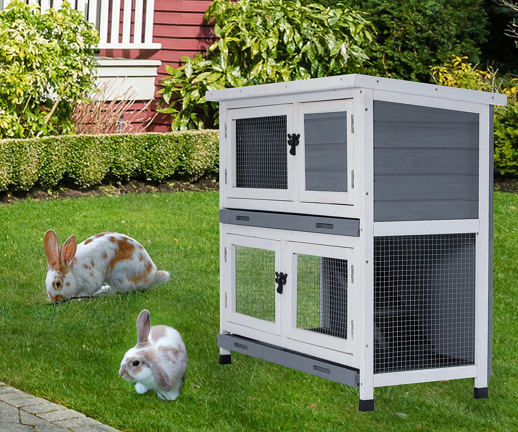 painted rabbit hutch