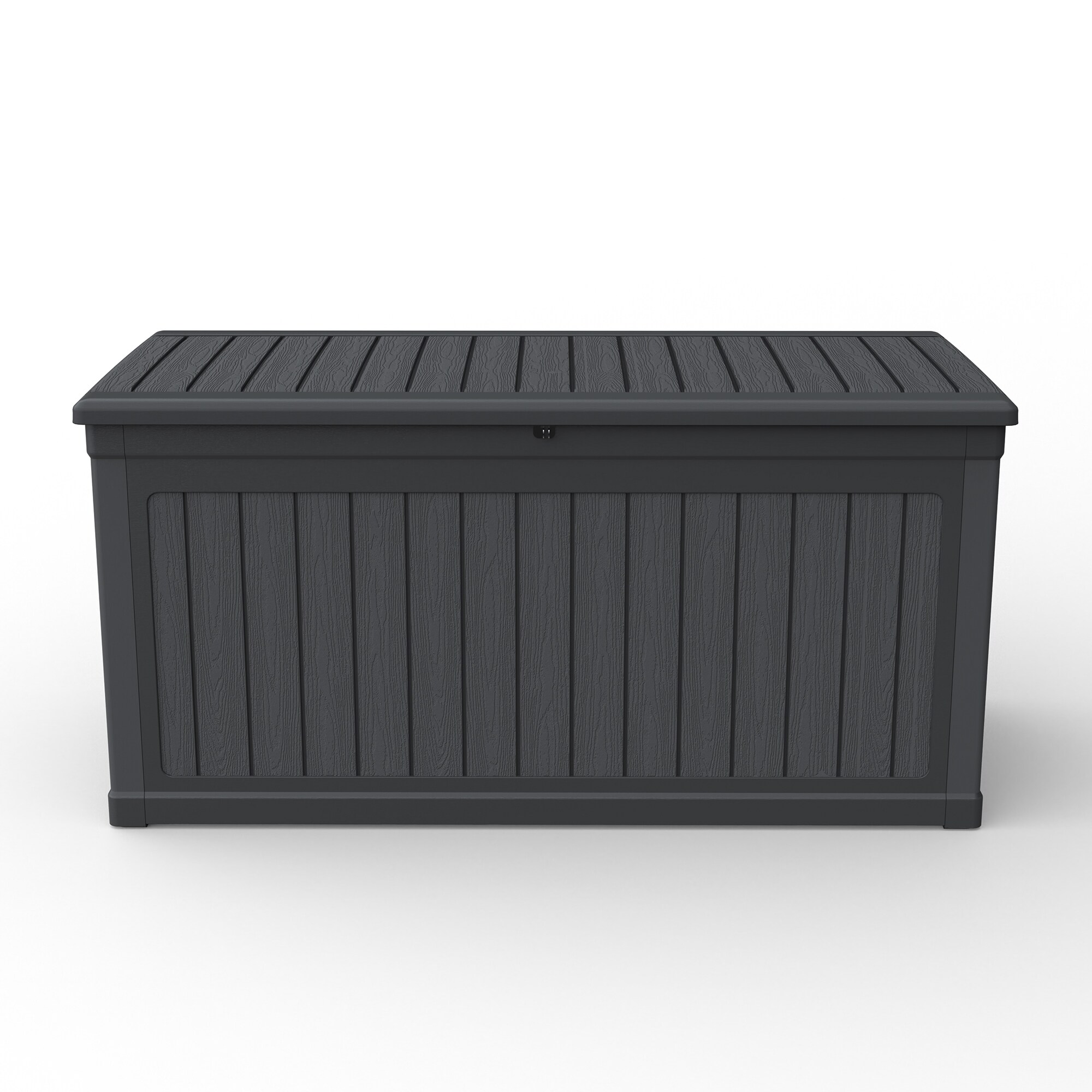 Vynxaria - 260-Gallon Resin Outdoor Storage Deck Box Waterproof Lockable Patio Bench