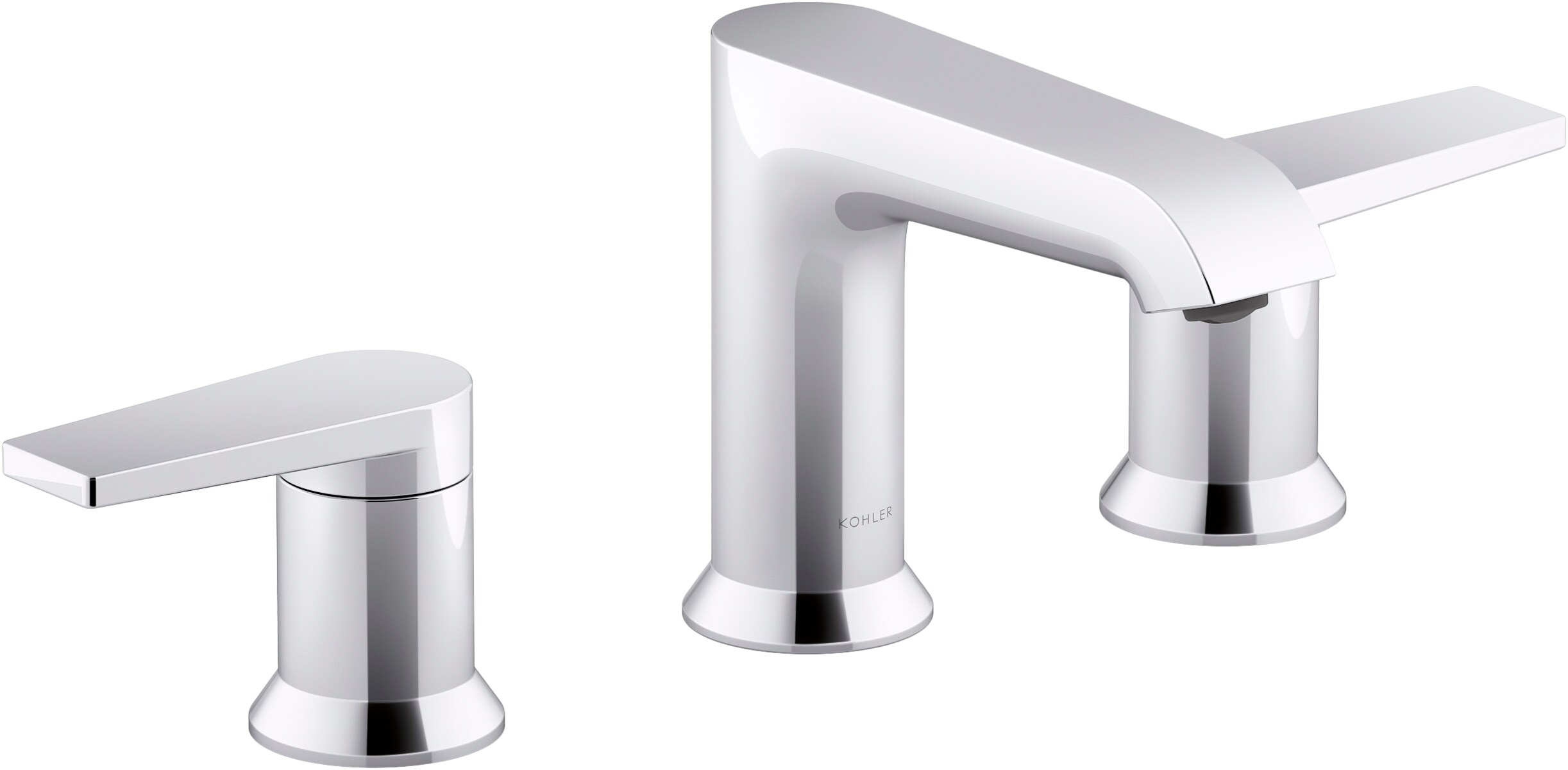 KOHLER Bathroom Sink Faucet 1.2 GPM 8 in Widespread 2 Handle Polished Chrome 