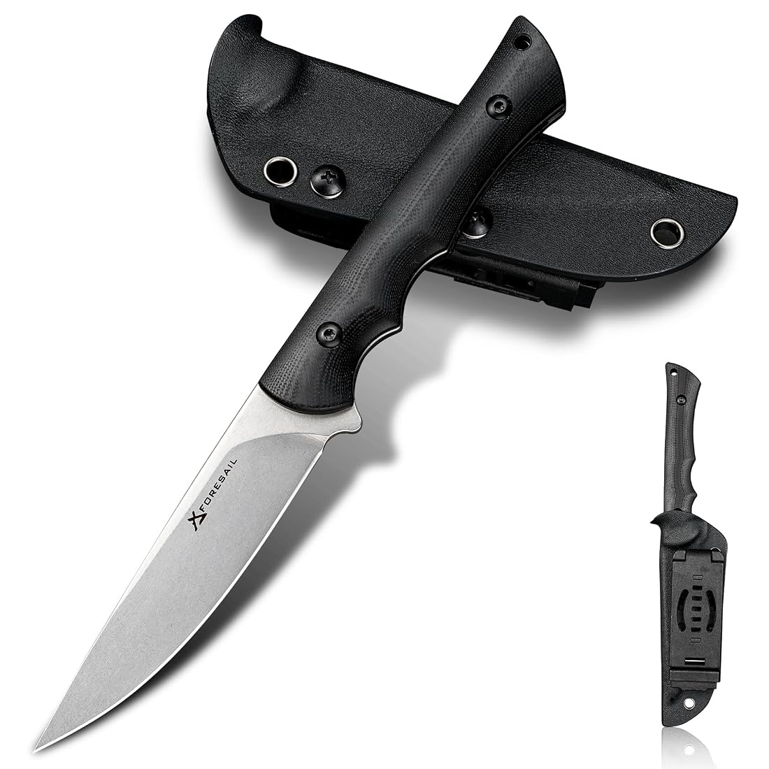 Aoibox  3 86 Inch DC53 Steel Fixed Blade EDC Knife with G10 Handle and Kydex Sheath Durable Home Hardware Accessory Set