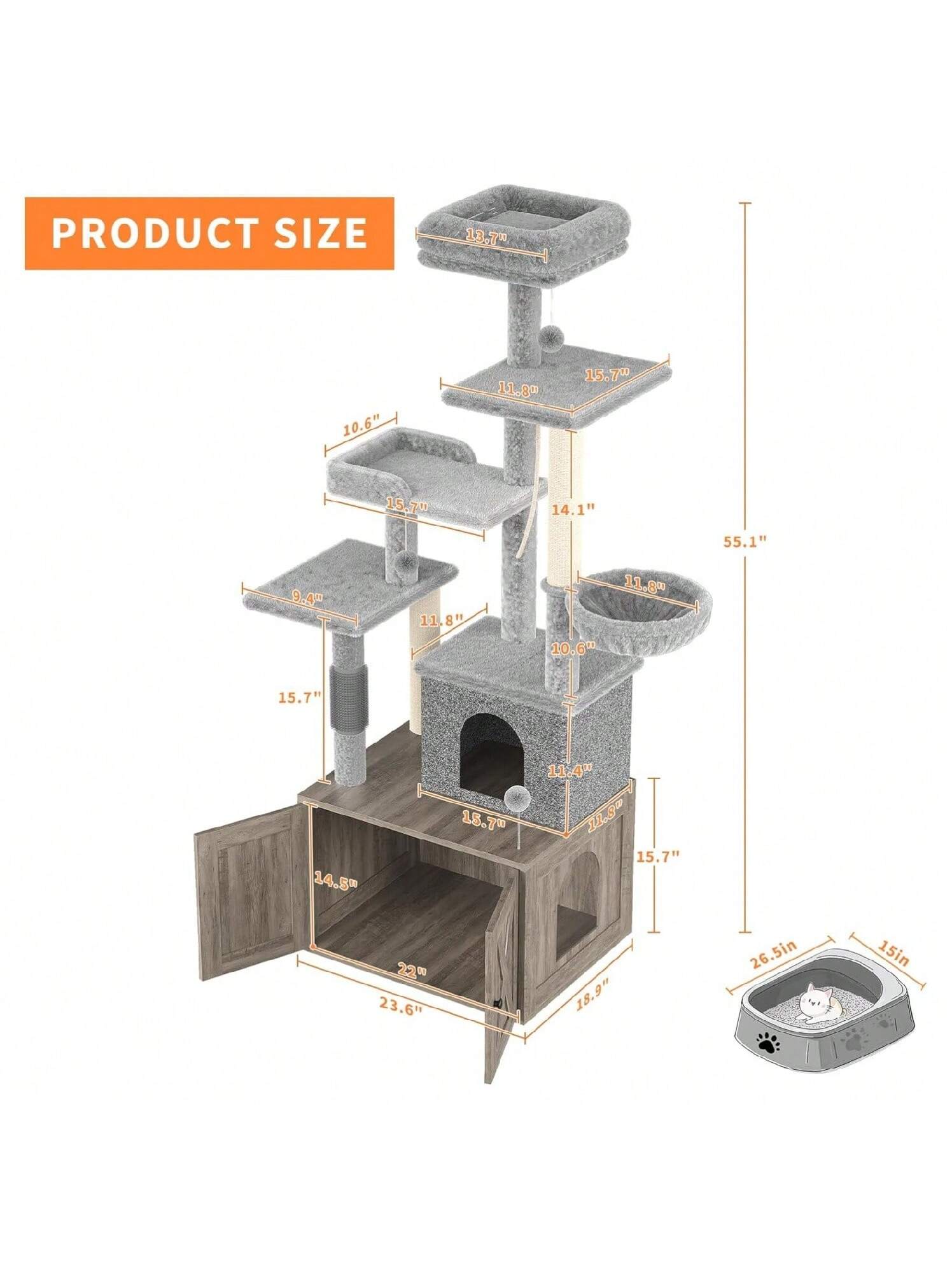 Qeetex BY-PPS-335RK5WM Cat-Trees - View #5