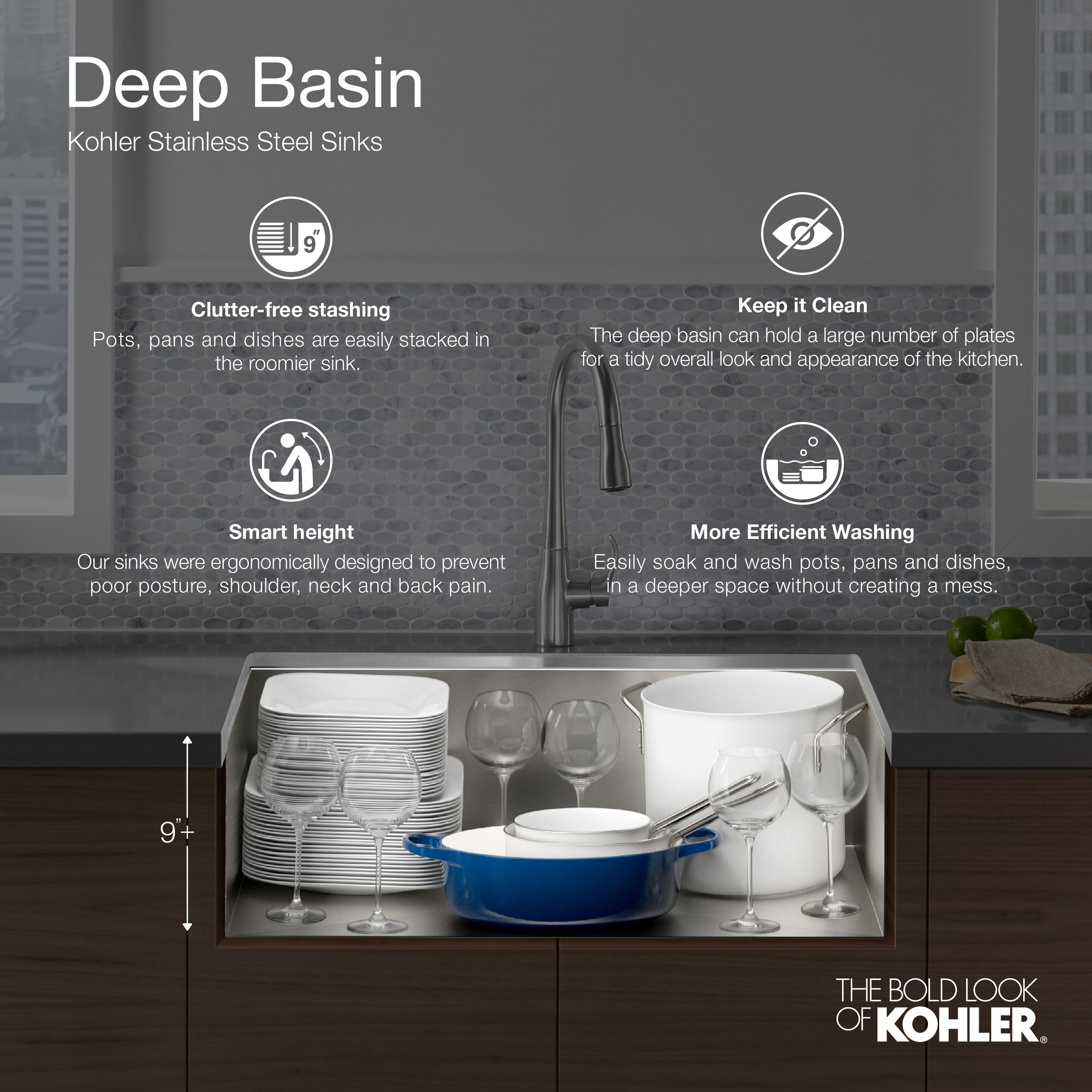 KOHLER Ballad Undermount 31.5-in x 20.5-in Stainless Steel Double Equal Bowl  Kitchen Sink in the Kitchen Sinks department at