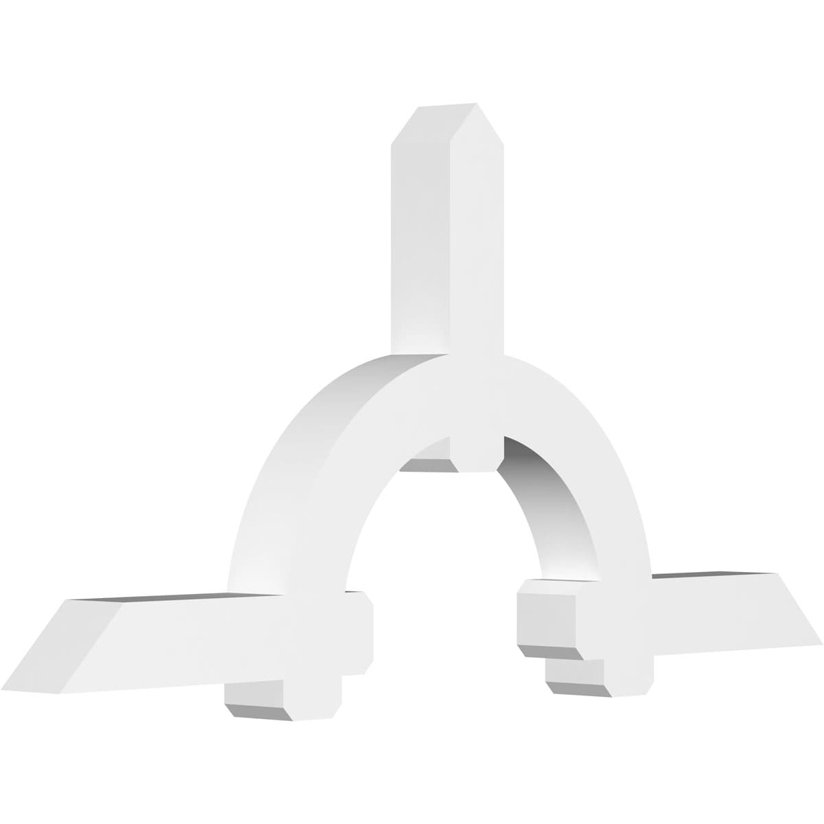 Ekena Millwork GBP084X42X0606ERI00 Ericson White PVC Gable bracket