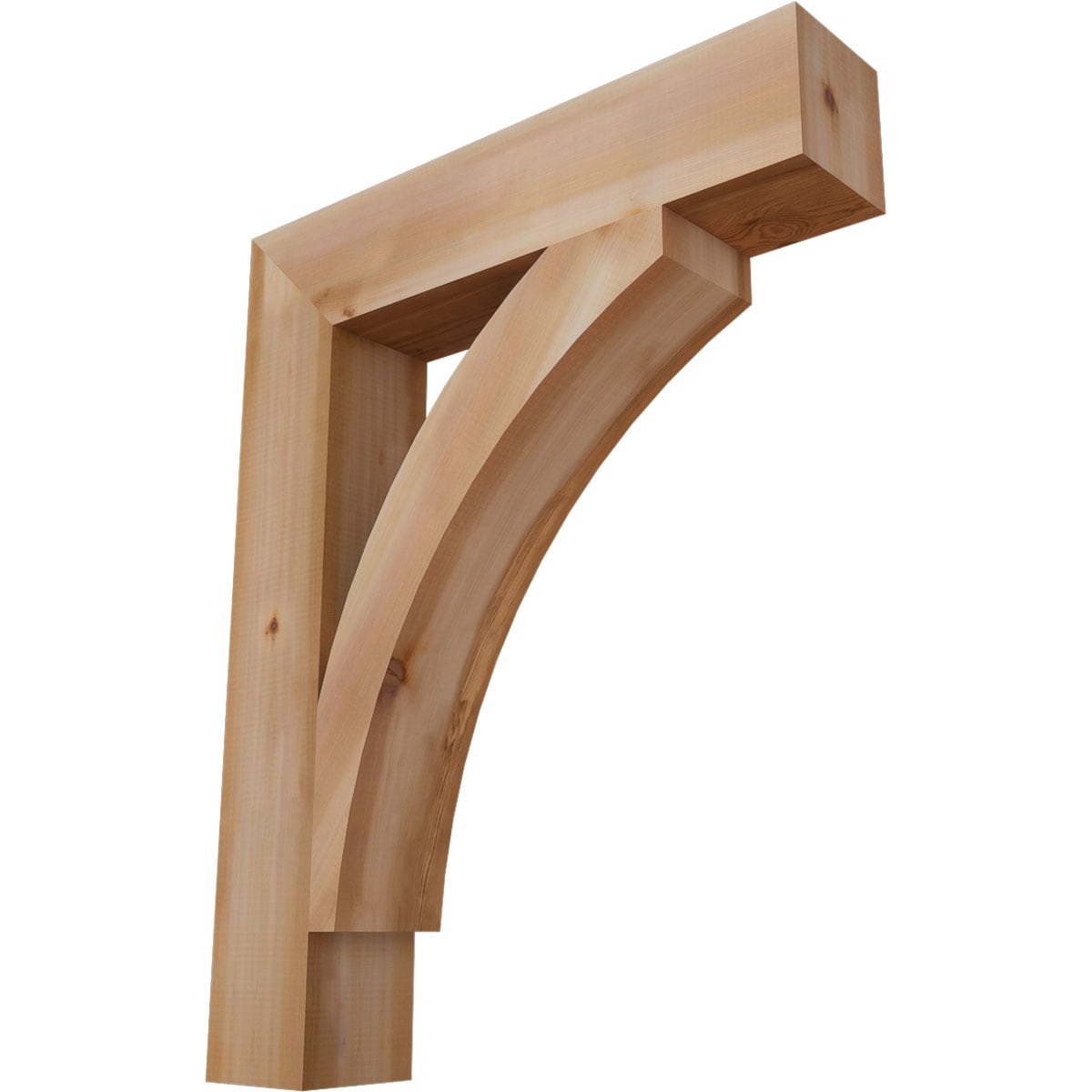 Ekena Millwork BKT06X30X38THR05SWR Thorton block smooth 5-1/2-in x 30-in x 38-in Western red cedar Brown Wood Standard bracket