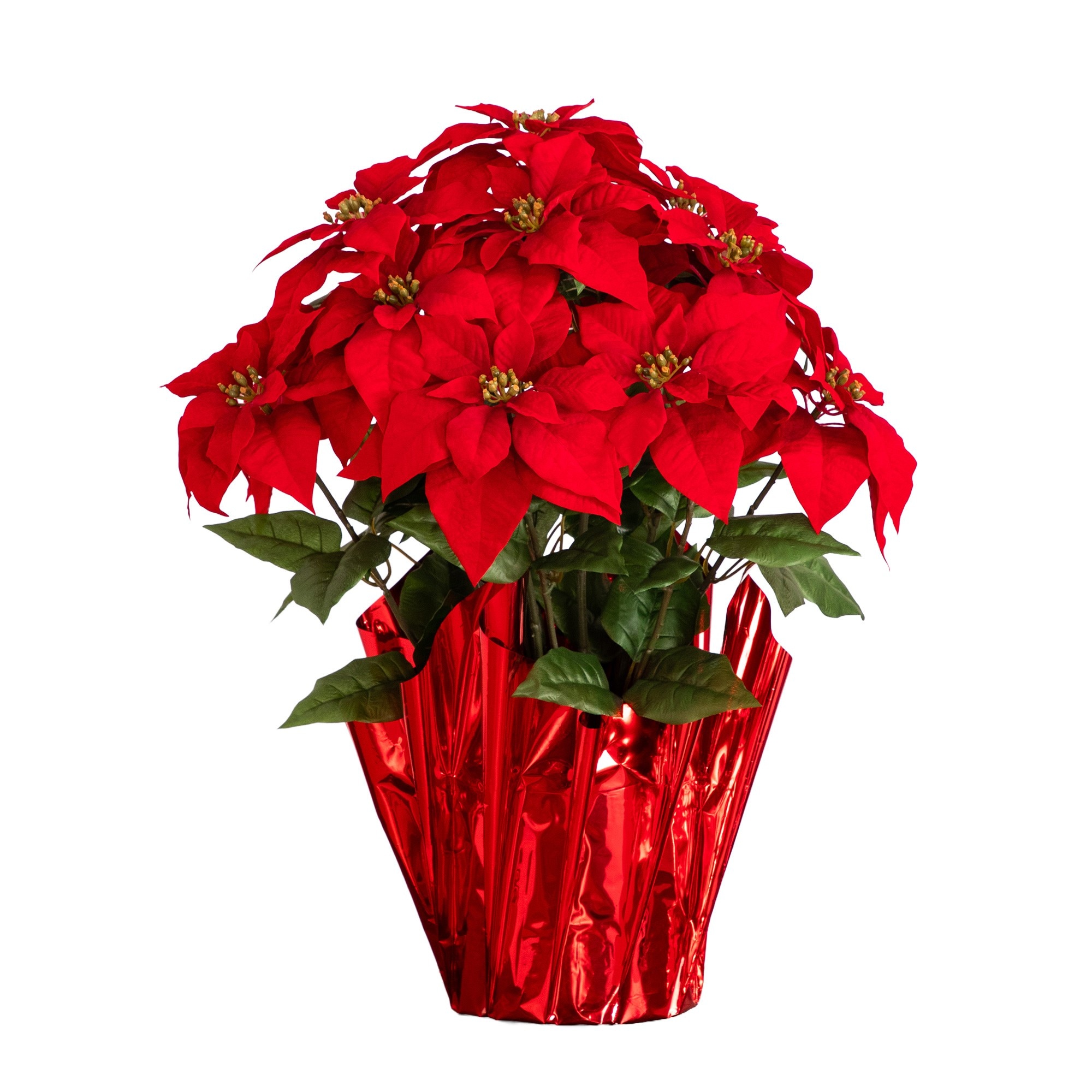 Nearly Natural 30-in Floral Christmas Floral Arrangement