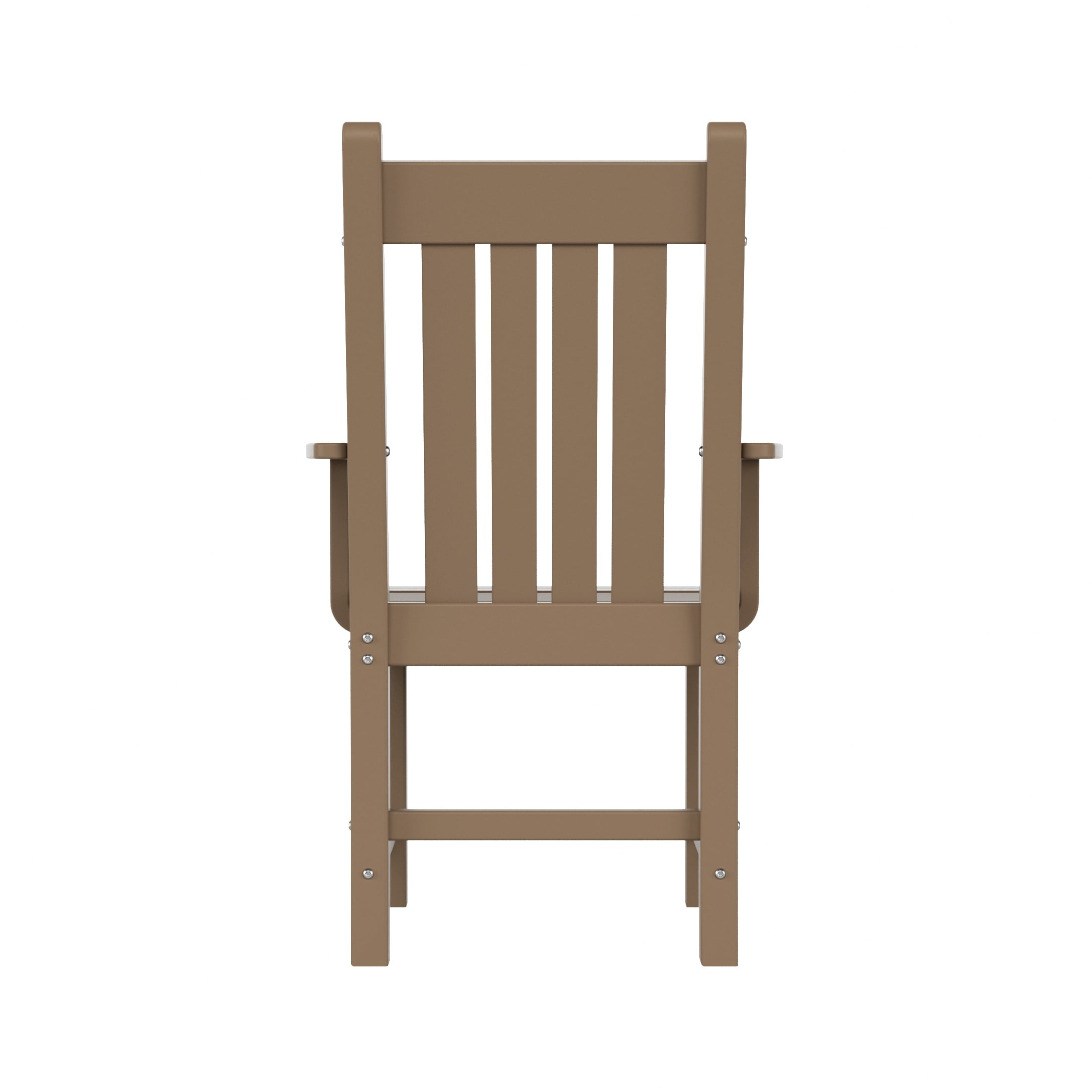 Laguna Weathered Wood Patio Dining Armchair with Contoured Comfort