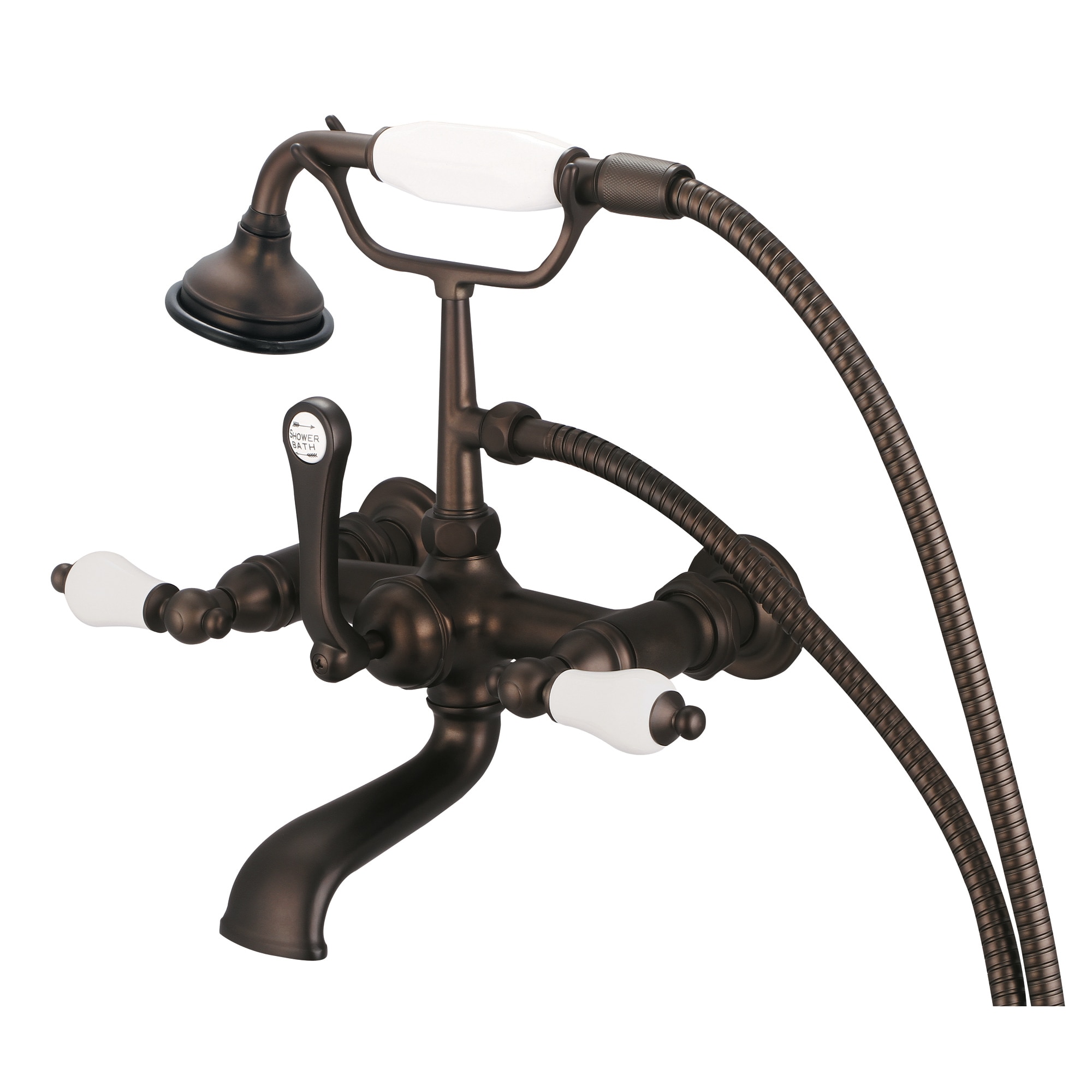 Water Creation F6 Oil Rubbed Bronze 3-handle Wall-mount High-arc ...