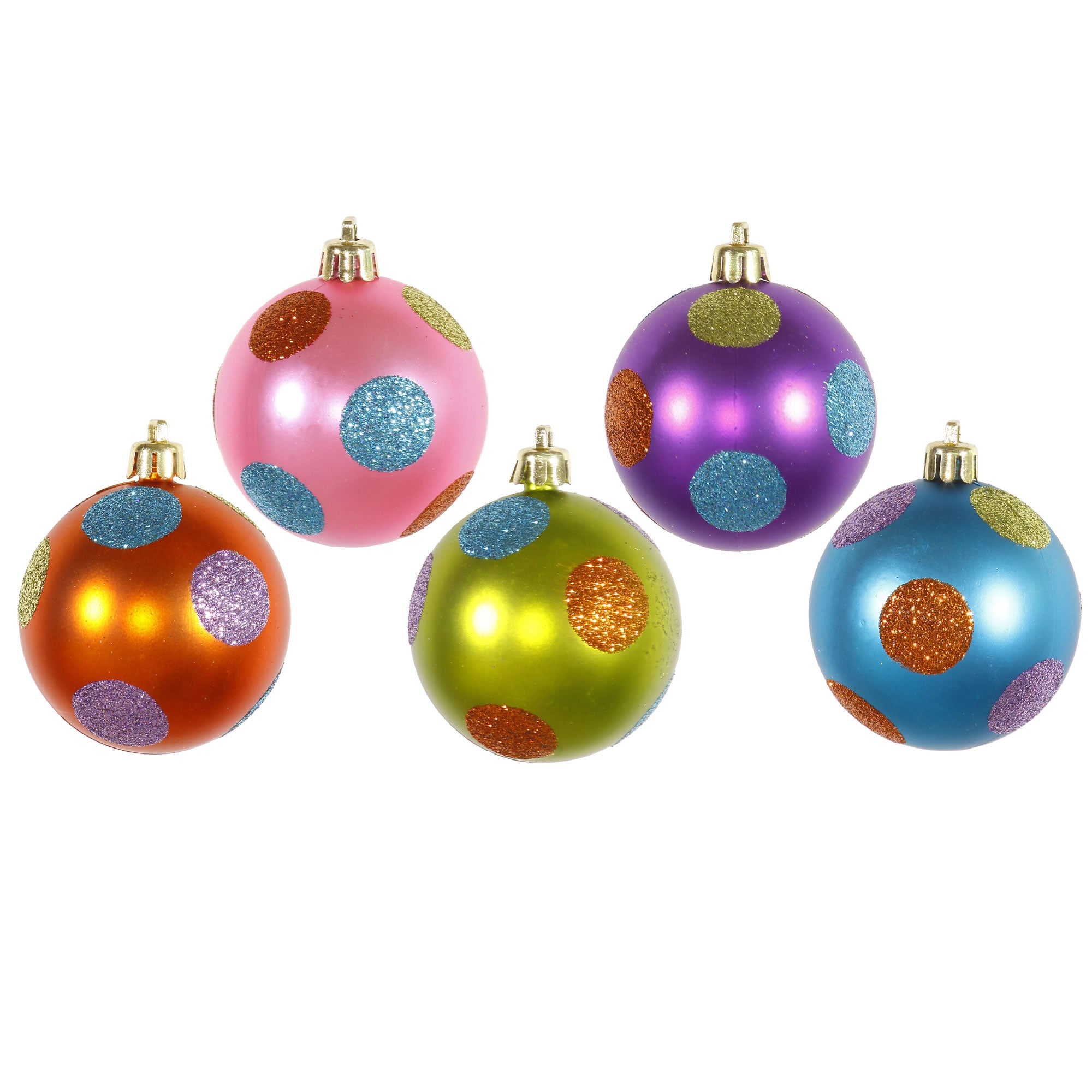 Vickerman O126215 15 -Pack Multiple colors/finishes Standard Indoor Ornament set Shatterproof