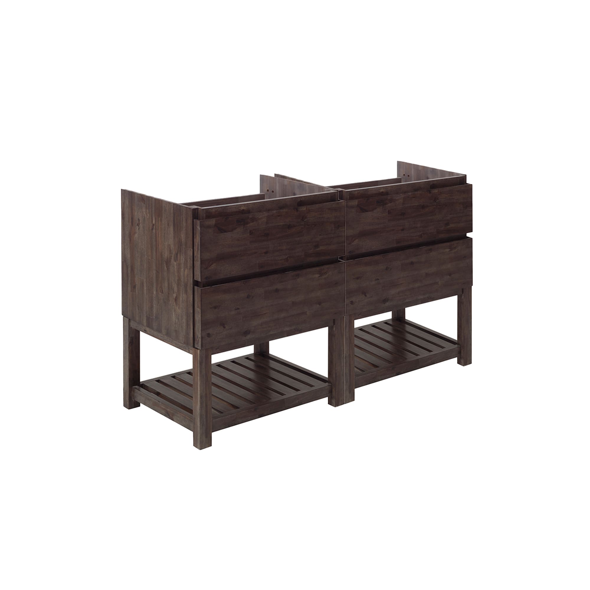 Fresca FCB31-3030ACA-FS Formosa 60-in Acacia Wood Bathroom Vanity Base Cabinet without Top