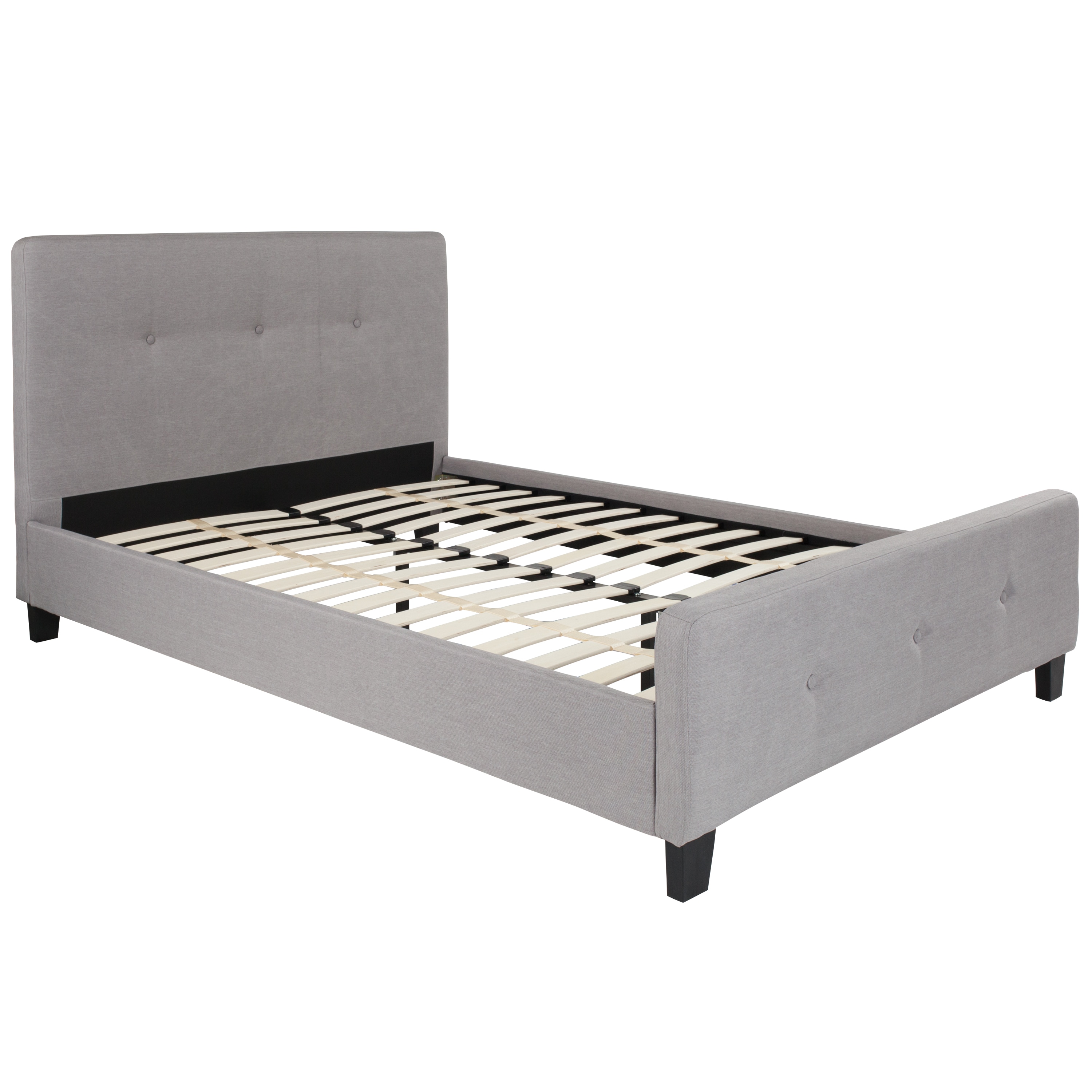 Flash Furniture Tribeca Light Gray Full Upholstered Platform Bed in the ...