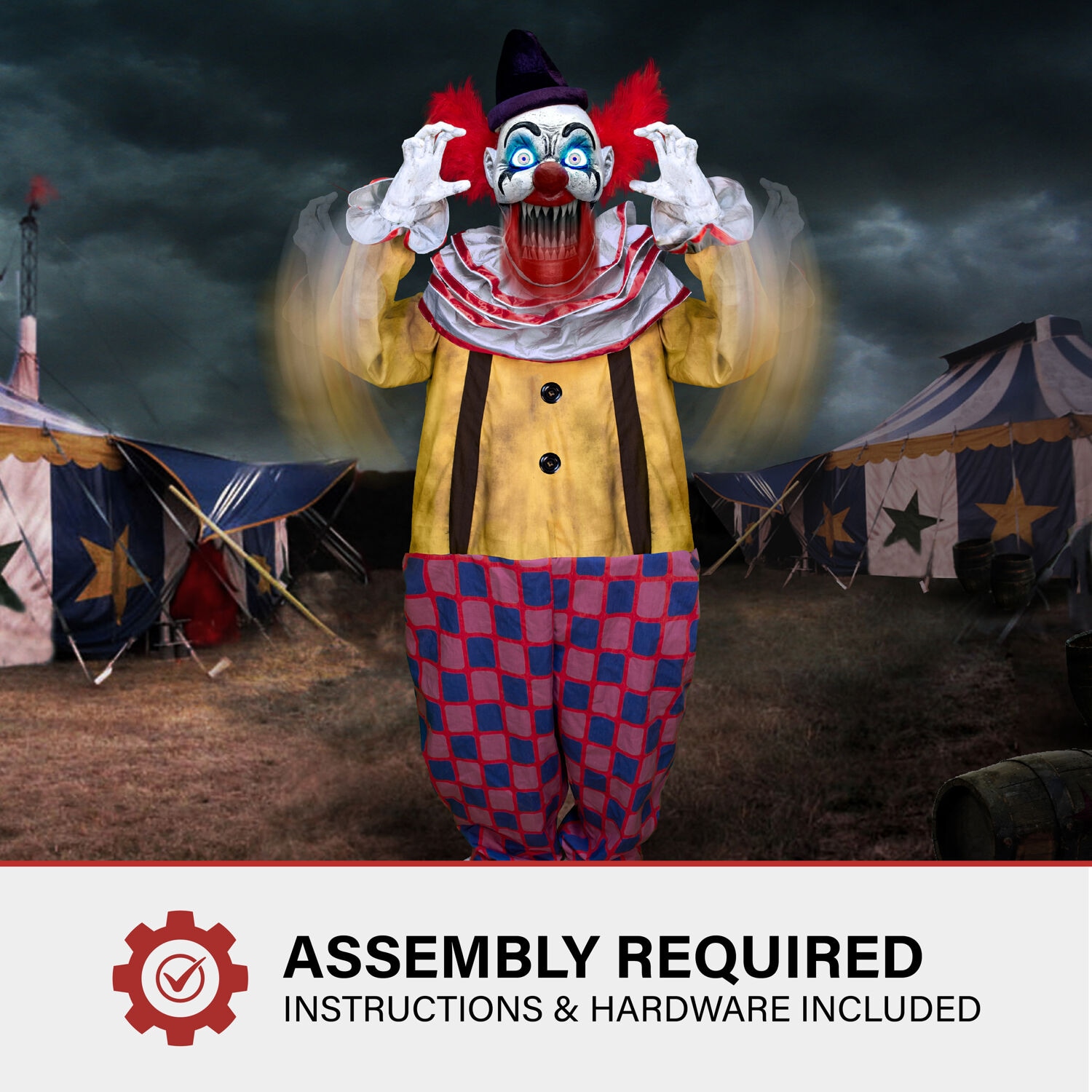 Haunted Hill Farm HHSTLCLOWN-2FLSA Halloween-Animatronics - View #7