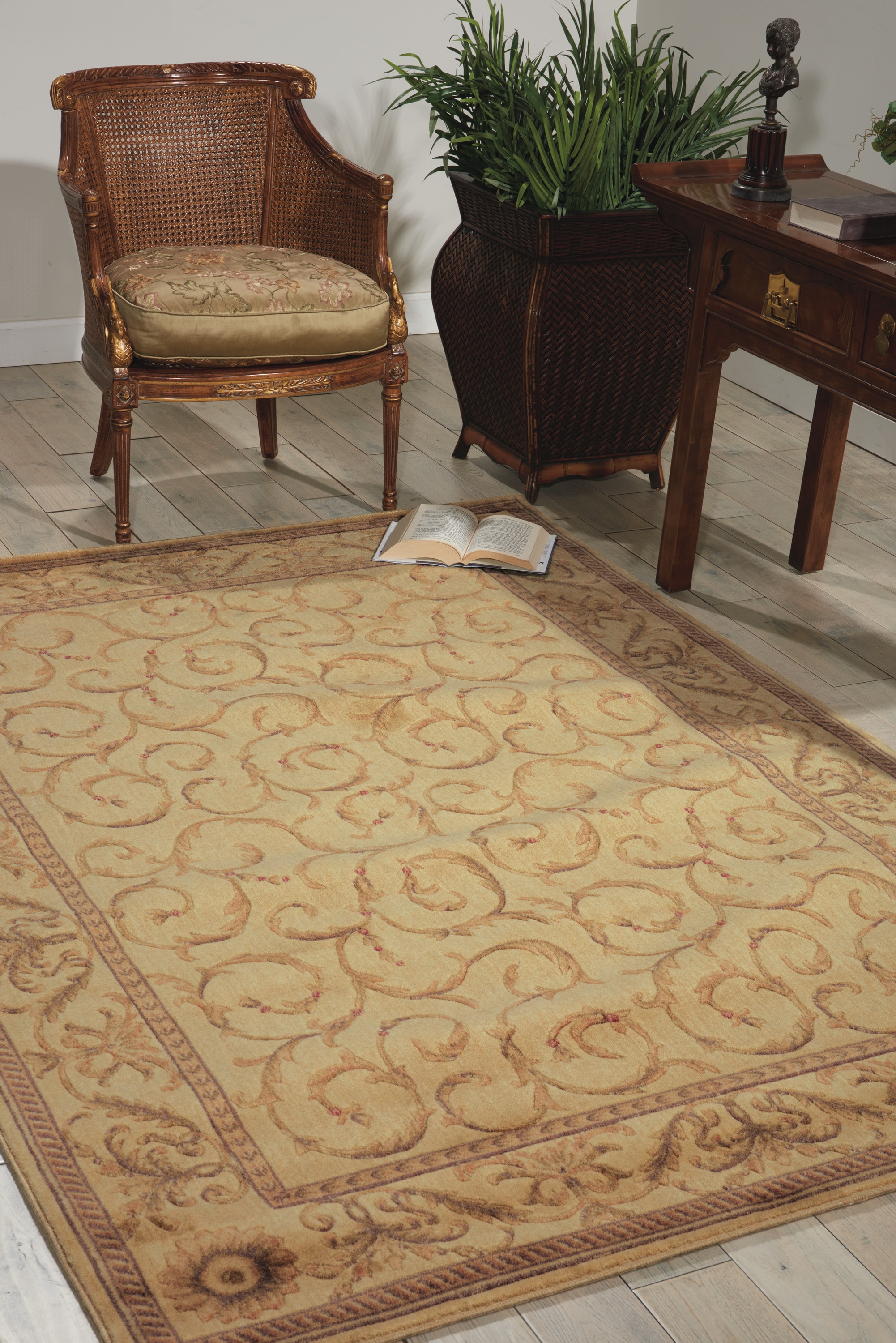 Nourison 82518 Somerset 5 x 7 (ft) Synthetic Ivory Rectangular Indoor Abstract Area rug