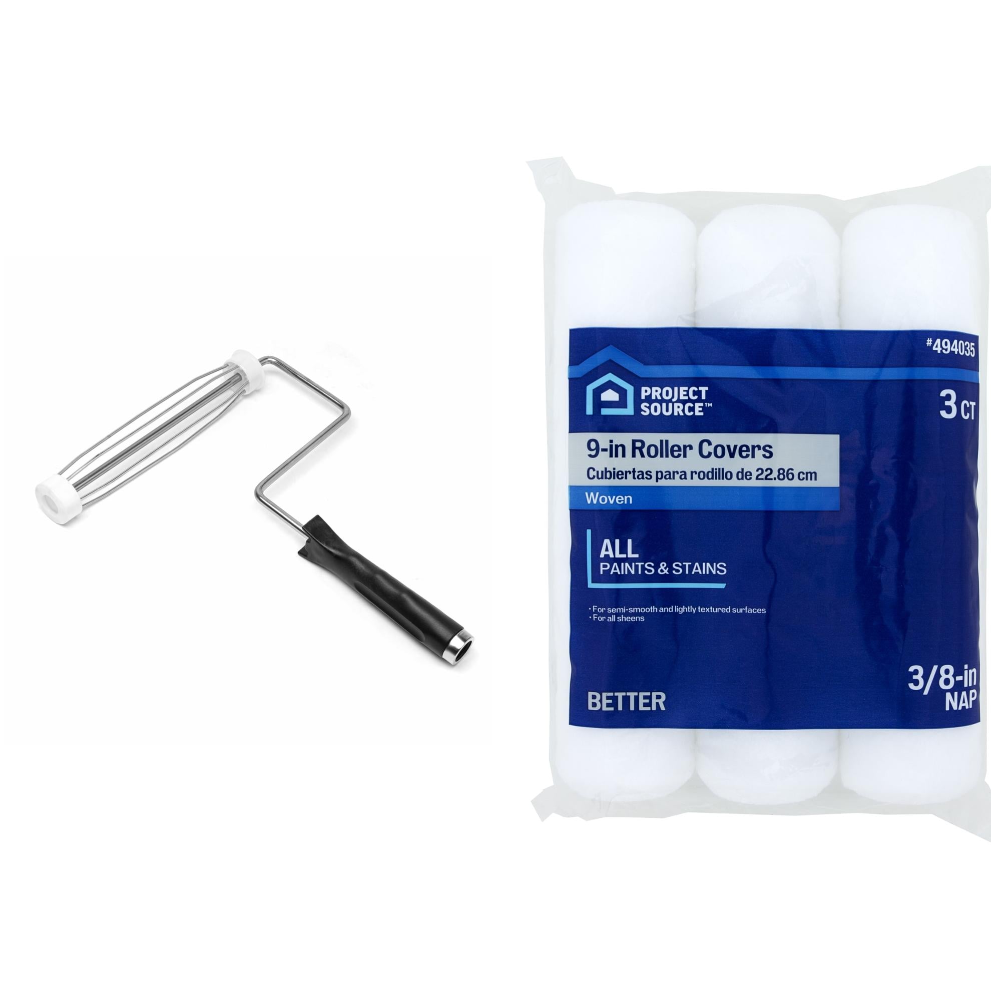Project Source  9-in x 3/8-in nap BETTER Woven Roller Covers (3-count) with Heavy Duty Frame