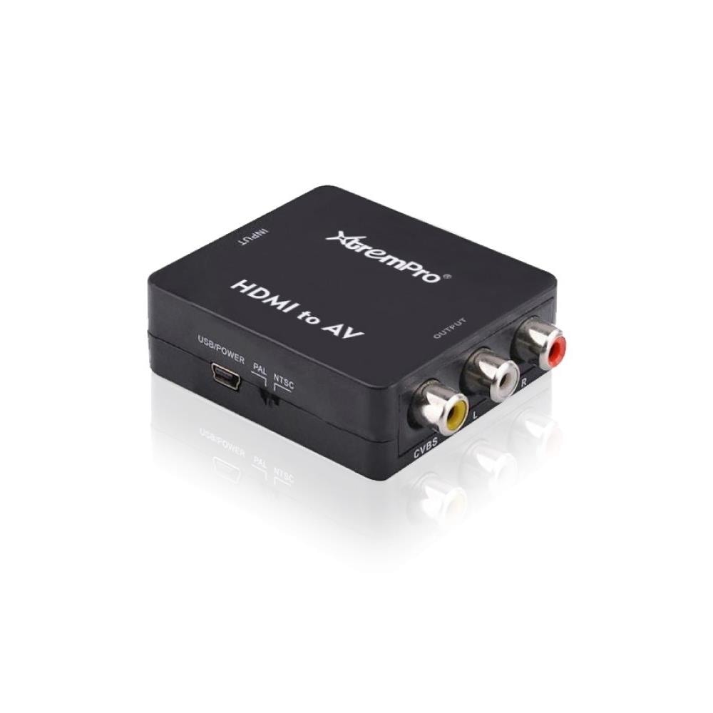 Xtrempro Xtrempro 61085 HDMI to AV Converter, HDMI to RCA, 3RCA 1080p AV  CVBS Composite Video Audio Adapter- Black at