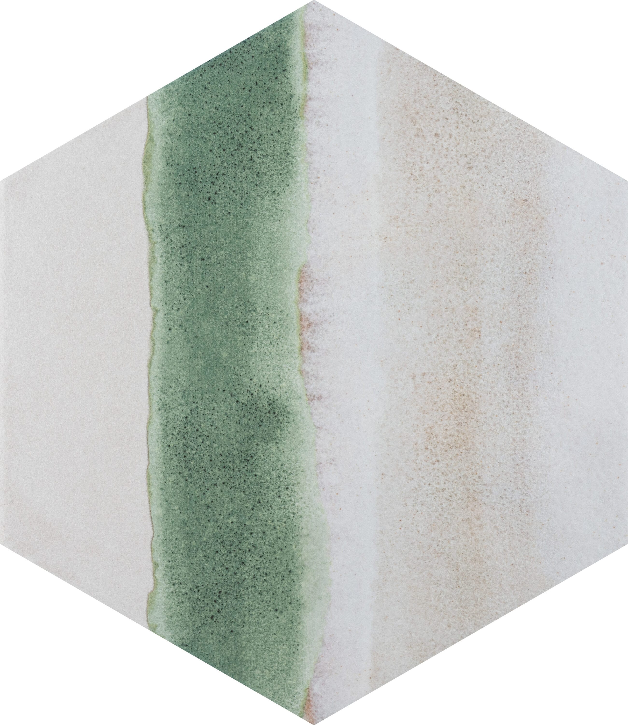 Affinity Tile FMAT9GRCBN Matter Hex Canvas Bone Green 8-in x 9-in Multi-finish Porcelain Stone look Hexagon Standard Floor and Wall Tile ( 3.8-sq ft Carton