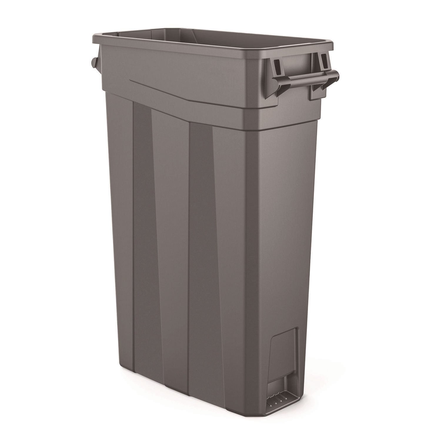 Suncast 23 Gallon Resin Slim Trash Can Plastic Gray