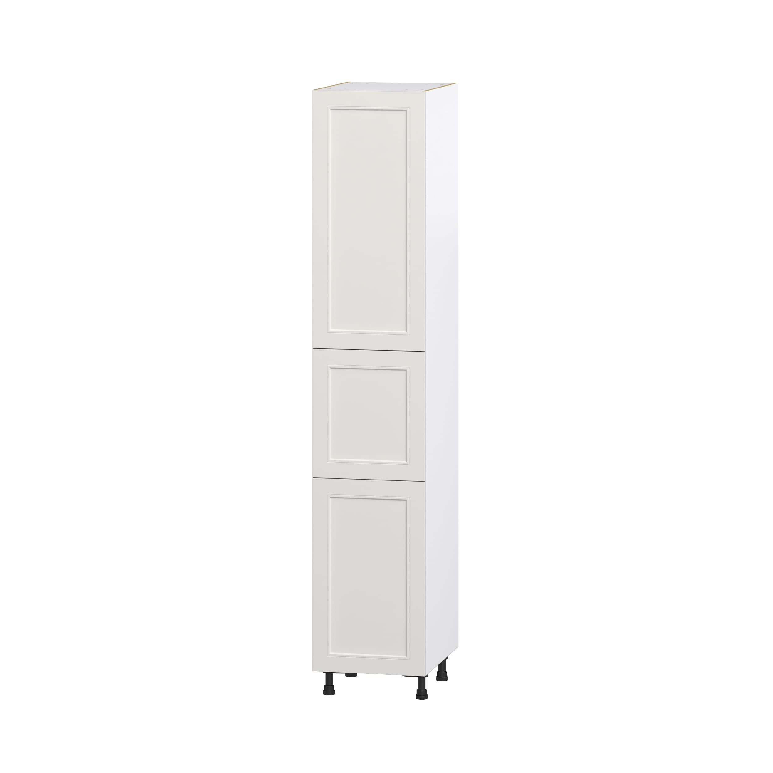 Hugo&Borg DST182494.5(L/R)-BE Belcourt 18-in W x 94.5-in H x 24-in D Painted Light Gray Pantry Fully assembled Cabinet (Recessed Panel Shaker)