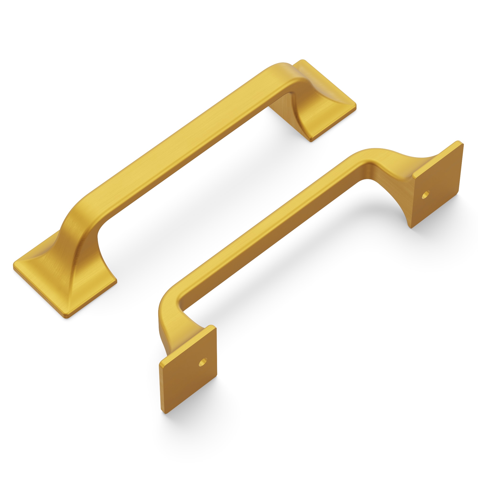 Hickory Hardware H076701-BGB Forge 3-3/4-in , 96mm Center to Center Brushed Golden Brass Rectangular Handle