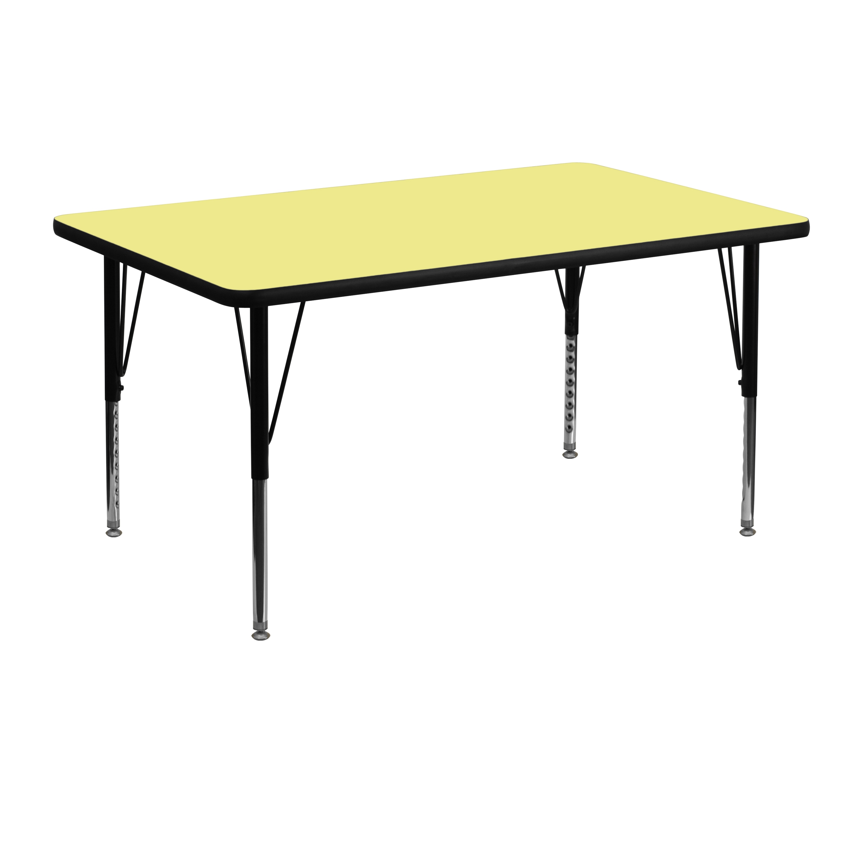 Flash Furniture 847254023337 Yellow Rectangular Kid's Play Table
