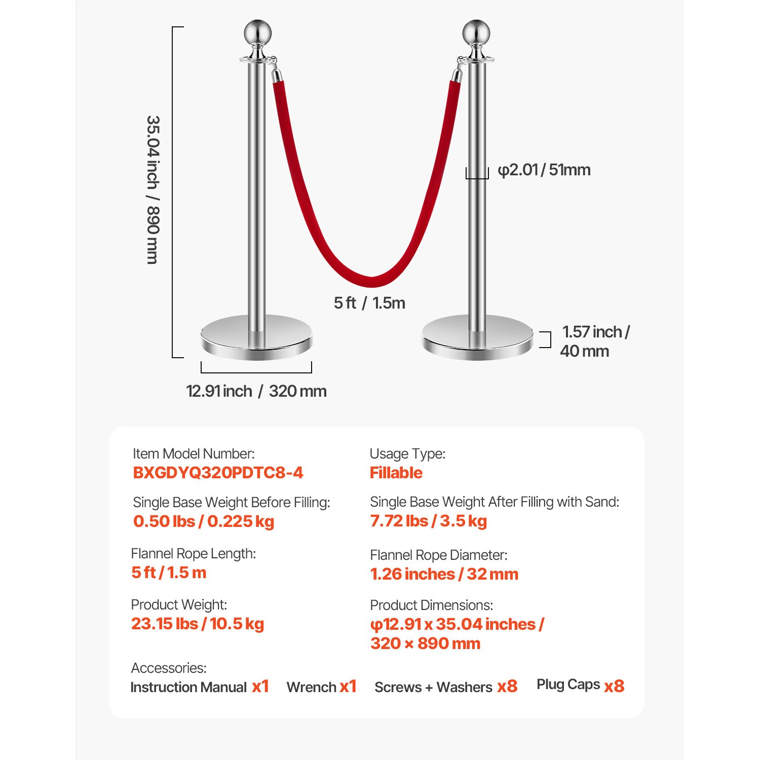 VEVOR SCQTGLZDSDYS13094V0 Commericial-Crowd-Control-Barriers - View #7