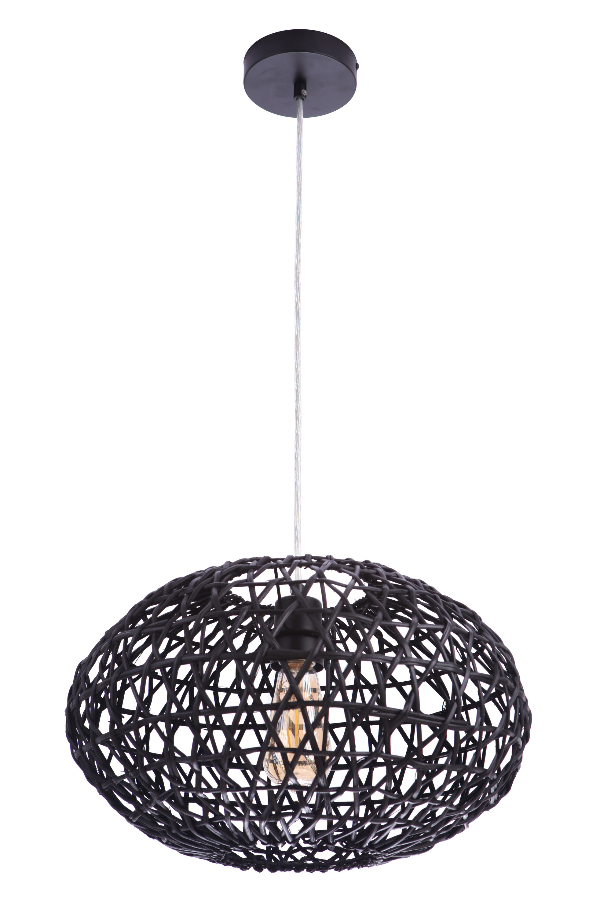 Craftmade P2003-FB Natural Flat Black Transitional Globe Medium Hanging Pendant light