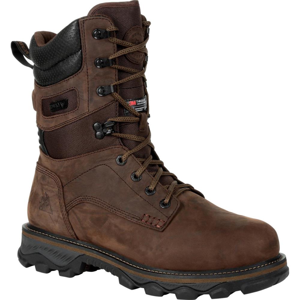 Rocky RKS0473  M  105 Men's Bark Brown Waterproof Boots Size: 10.5 Medium