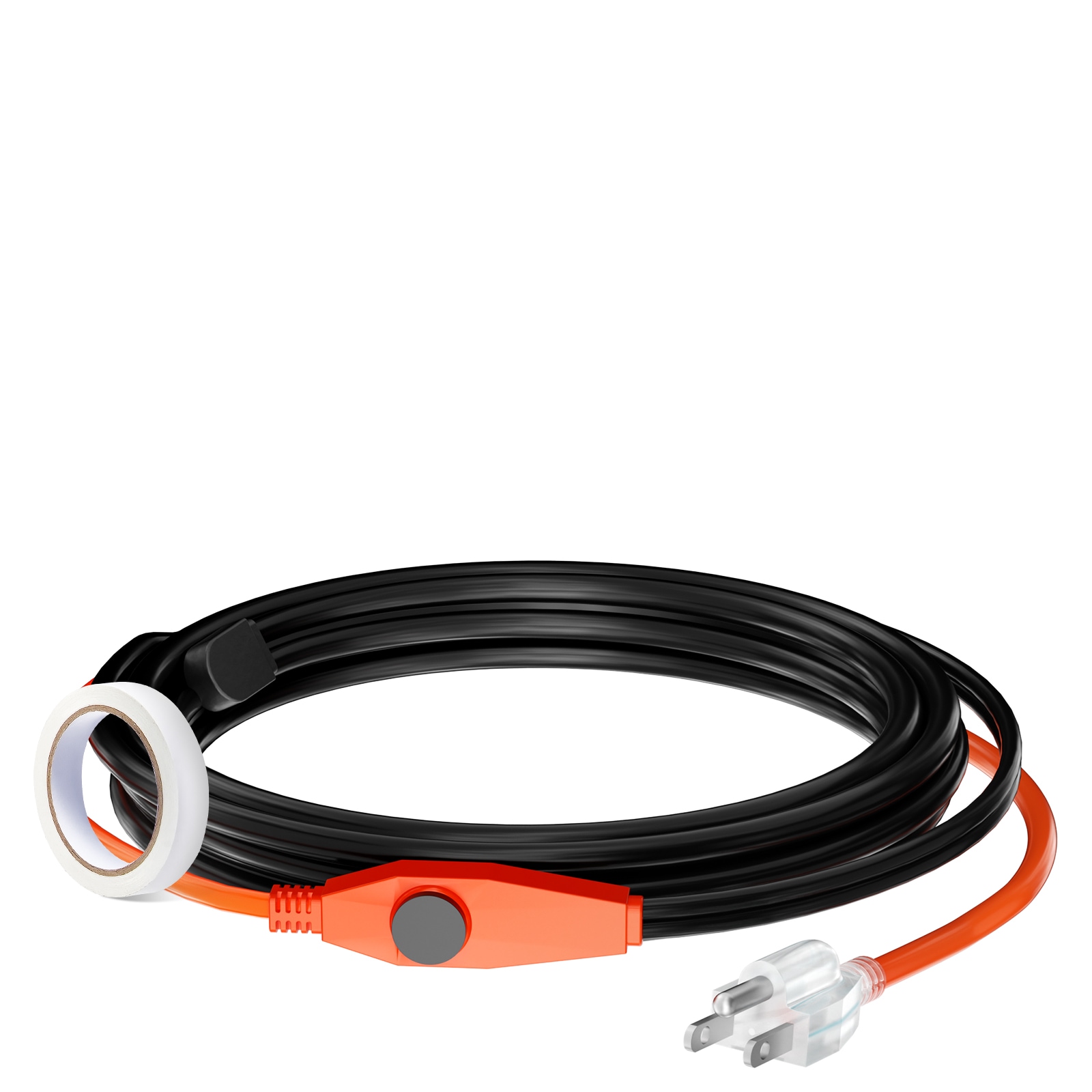 GIVIMO Pipe Heating Cable 9-ft 7W/ft Heat Tape for Water Pipes with Built-in Thermostat IP68 Waterproof Freeze Protection for PVC Metal PEX Pipe