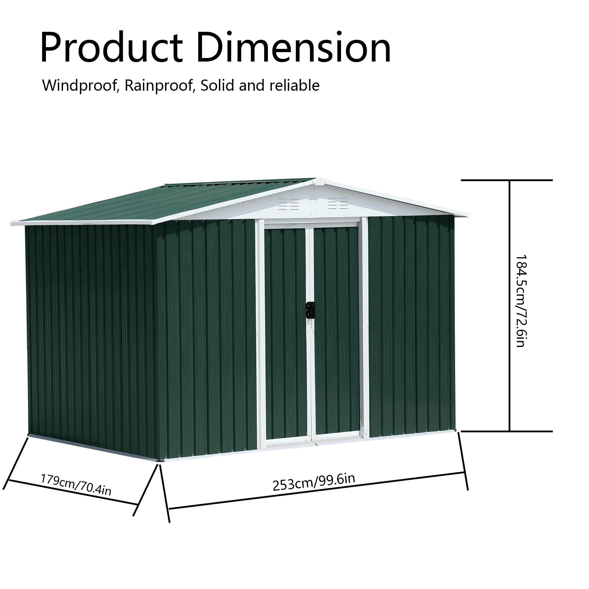 Clihome CL-W2794-00002 Metal-Storage-Buildings-Sheds - View #4