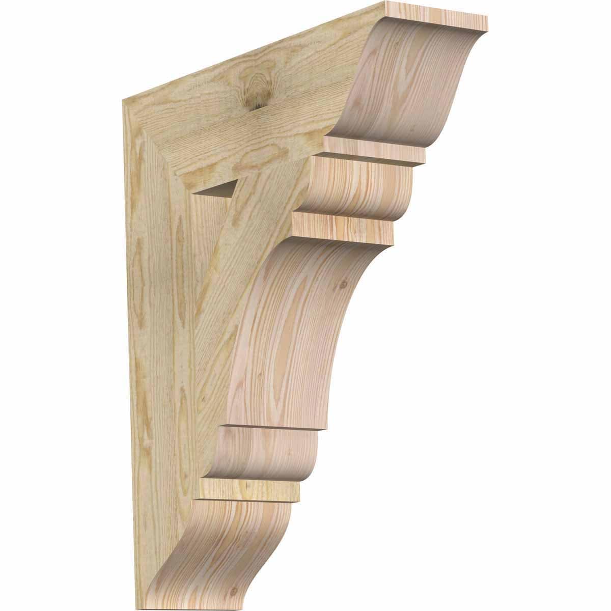 Ekena Millwork BKT06X22X26OLY01RDF Olympic traditional rough sawn 6-in x 22-in x 26-in Douglas fir Brown Wood Standard bracket
