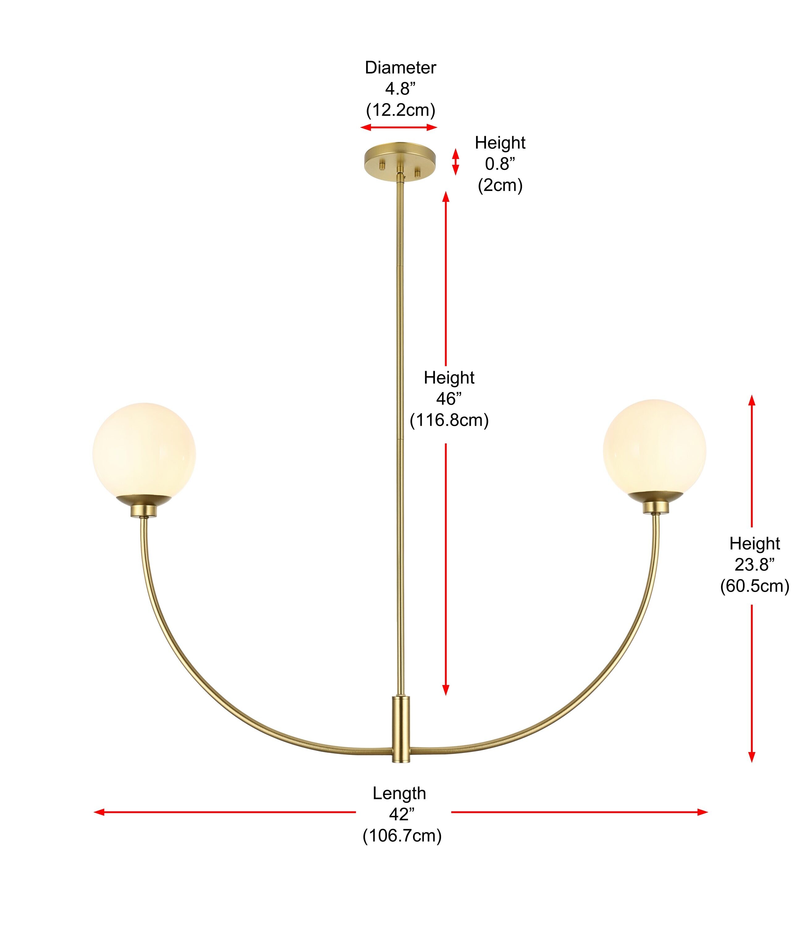 Elegant Decor HFDL2448D42BR b090015 - View #9