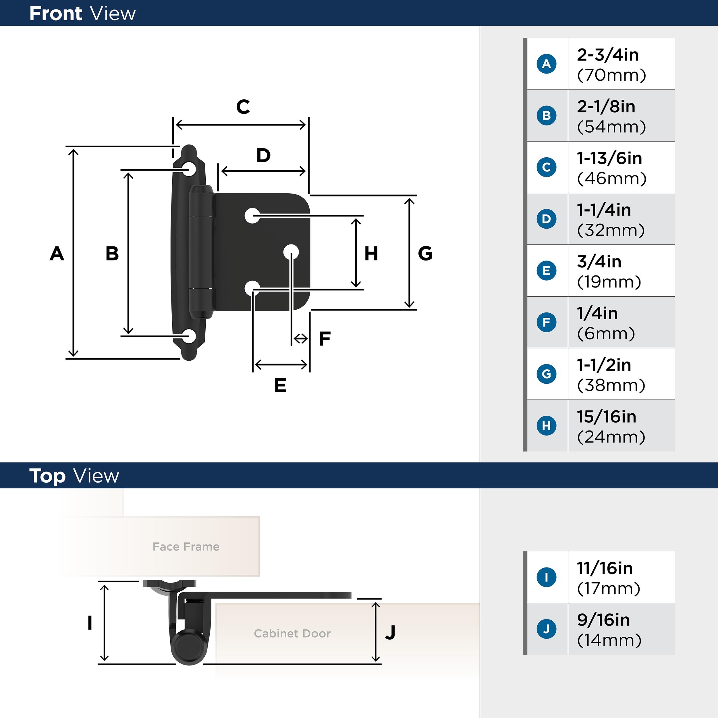 Amerock BPR3429FB Cabinet-Hinges - View #4