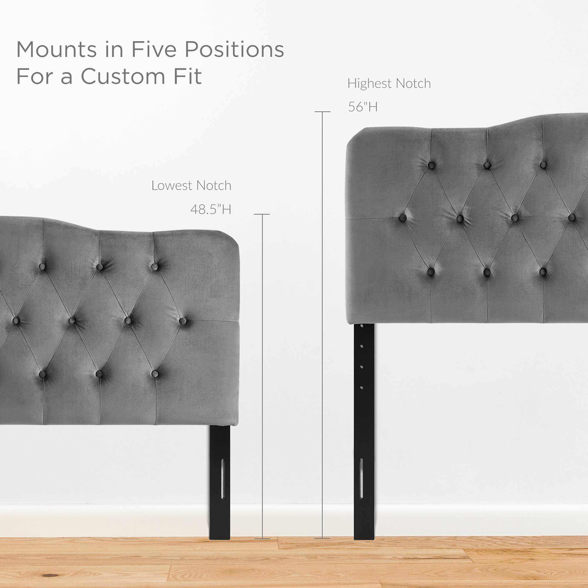 Modway MOD-6129-GRY Upholstered-Headboards - View #2